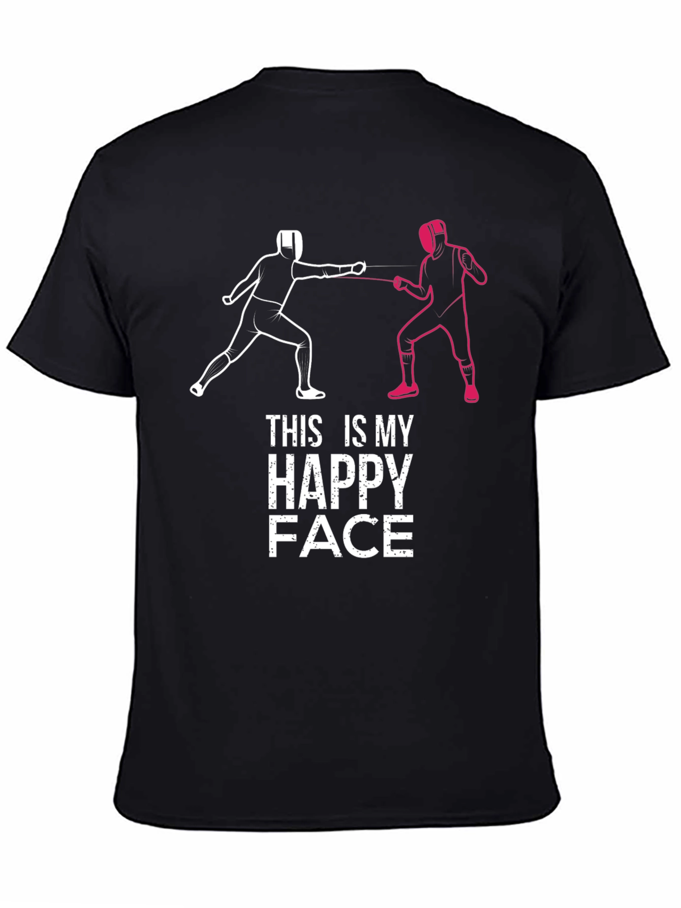 Fencing Happy Face Graphic Tee