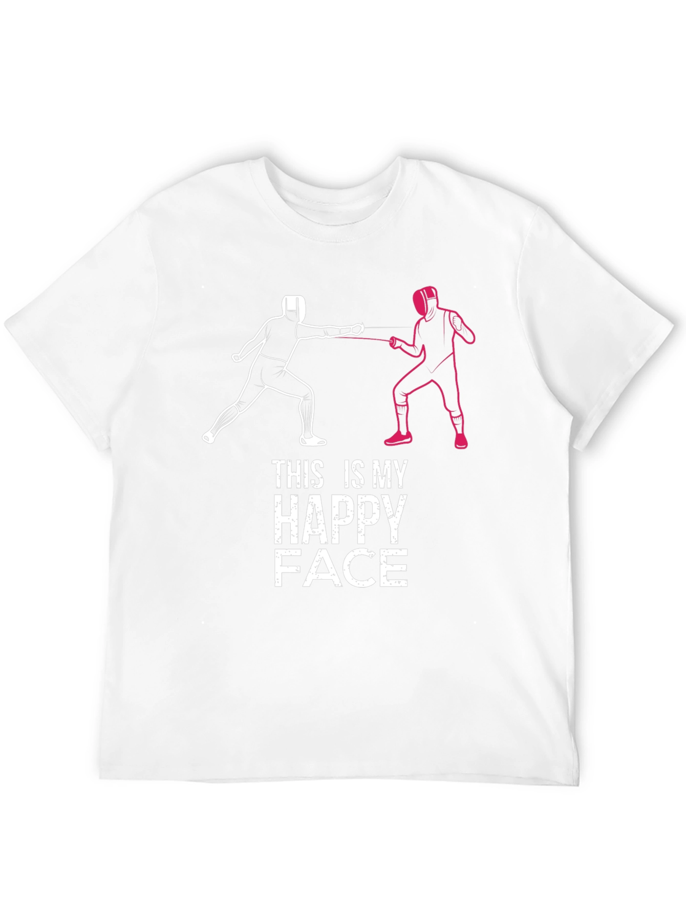 Fencing Happy Face Graphic Tee