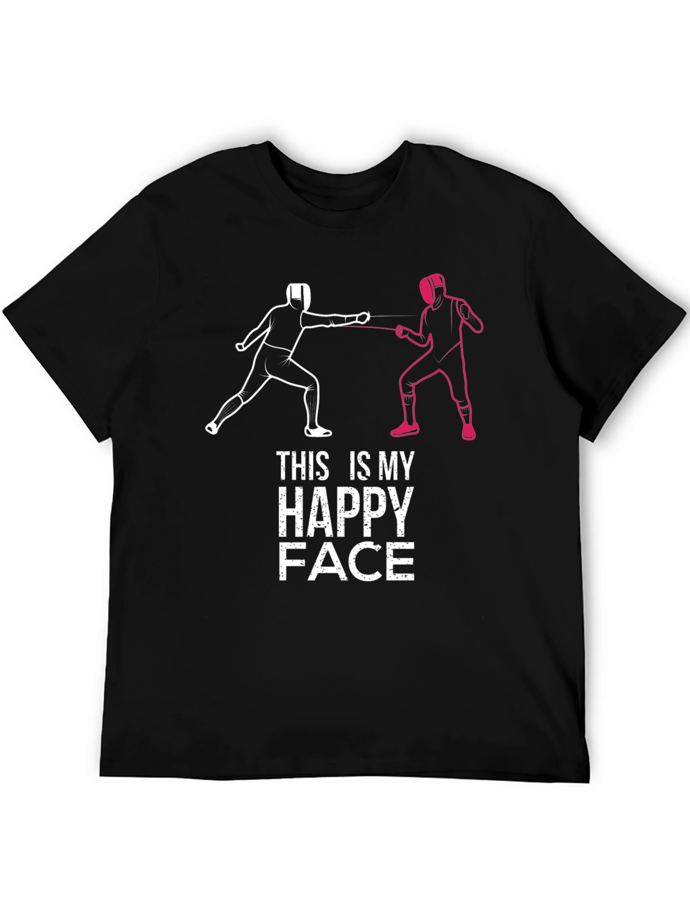 Fencing Happy Face Graphic Tee