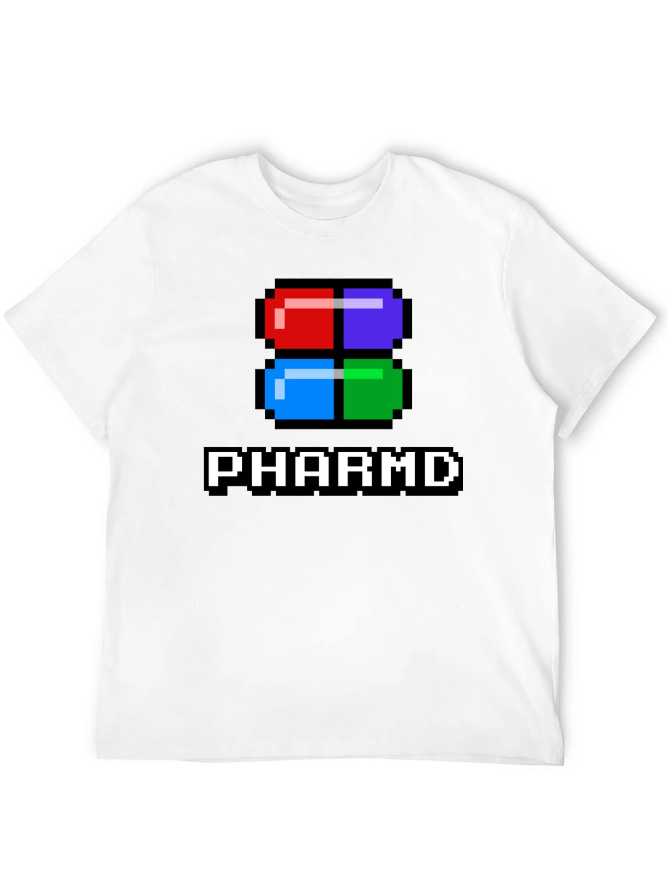 PharmD Pixel Pill Black T-Shirt