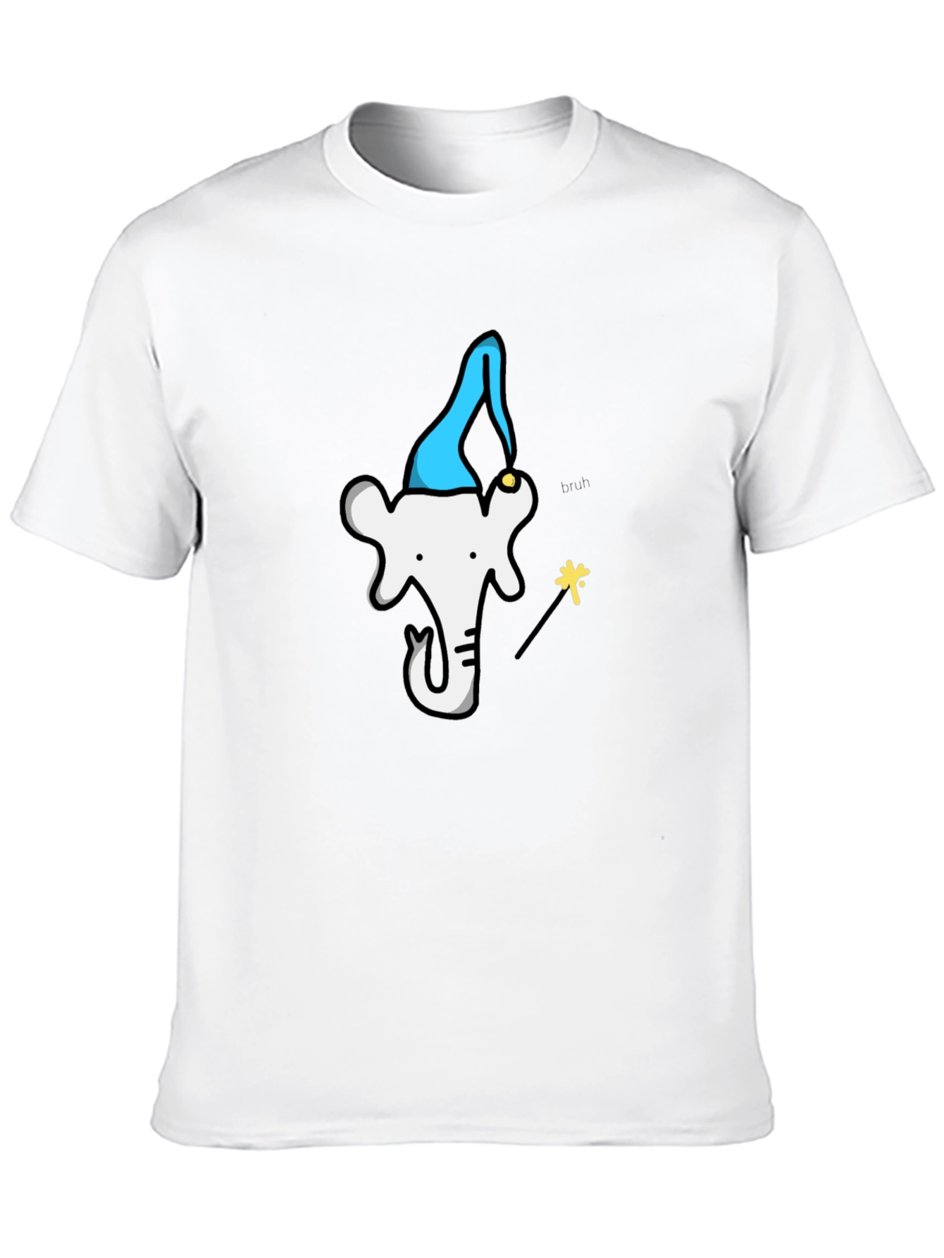 Wizard Elephant T-Shirt - Black Cotton Tee