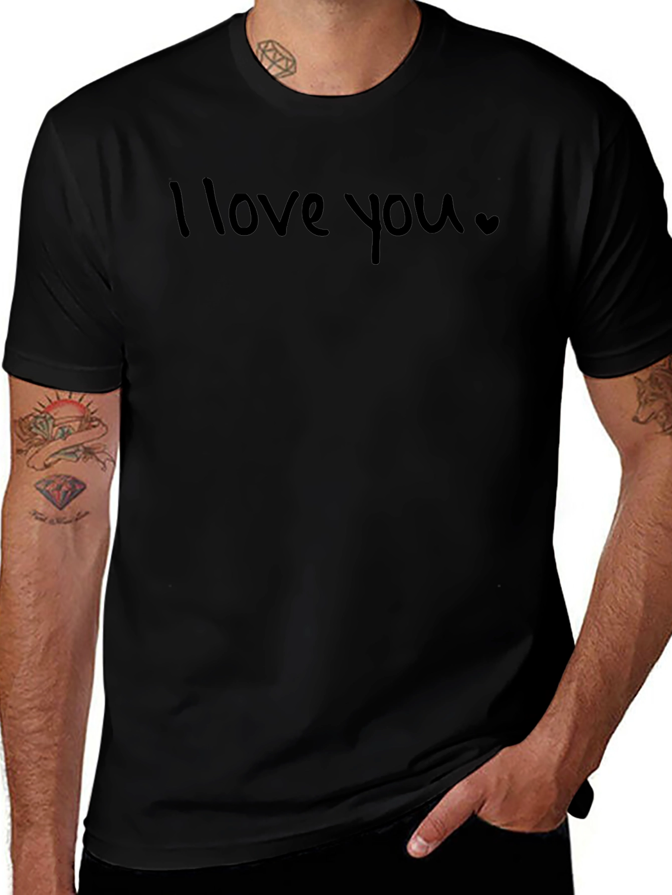 I Love You Black Tee