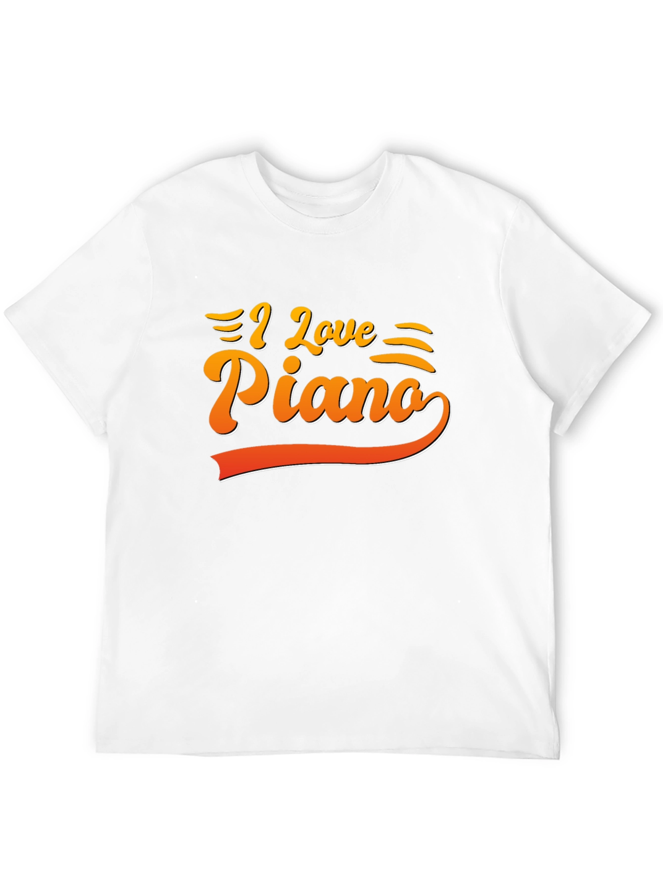 I Love Piano Graphic Tee - Music Lovers T-Shirt