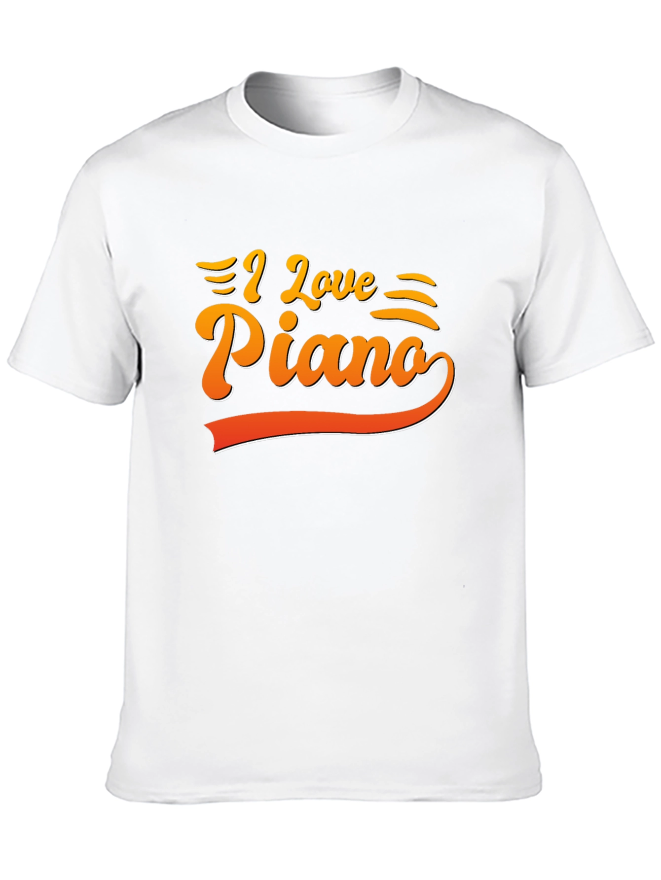 I Love Piano Graphic Tee - Music Lovers T-Shirt