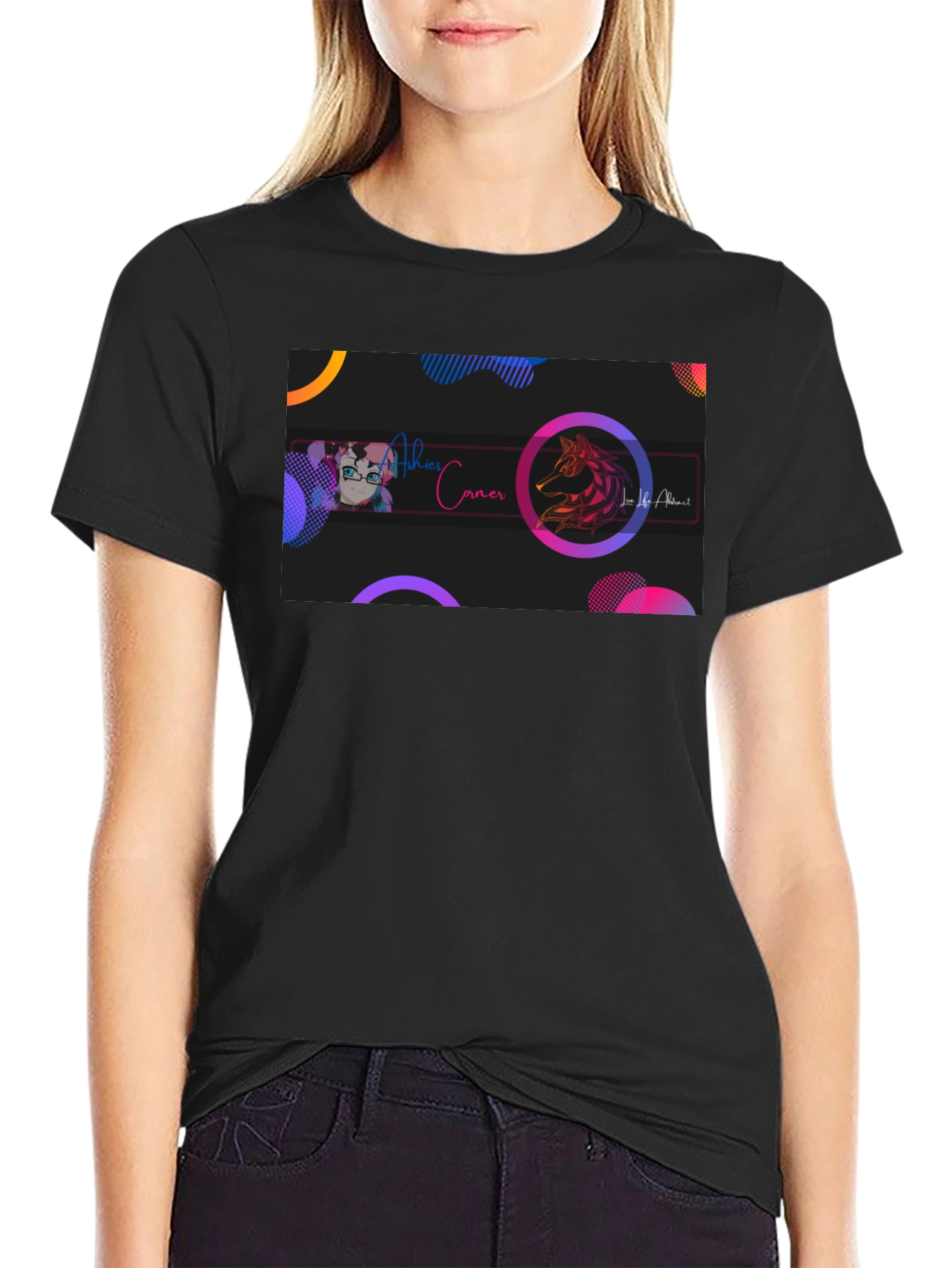 Stylish Black Graphic T-Shirt - Artistic Design