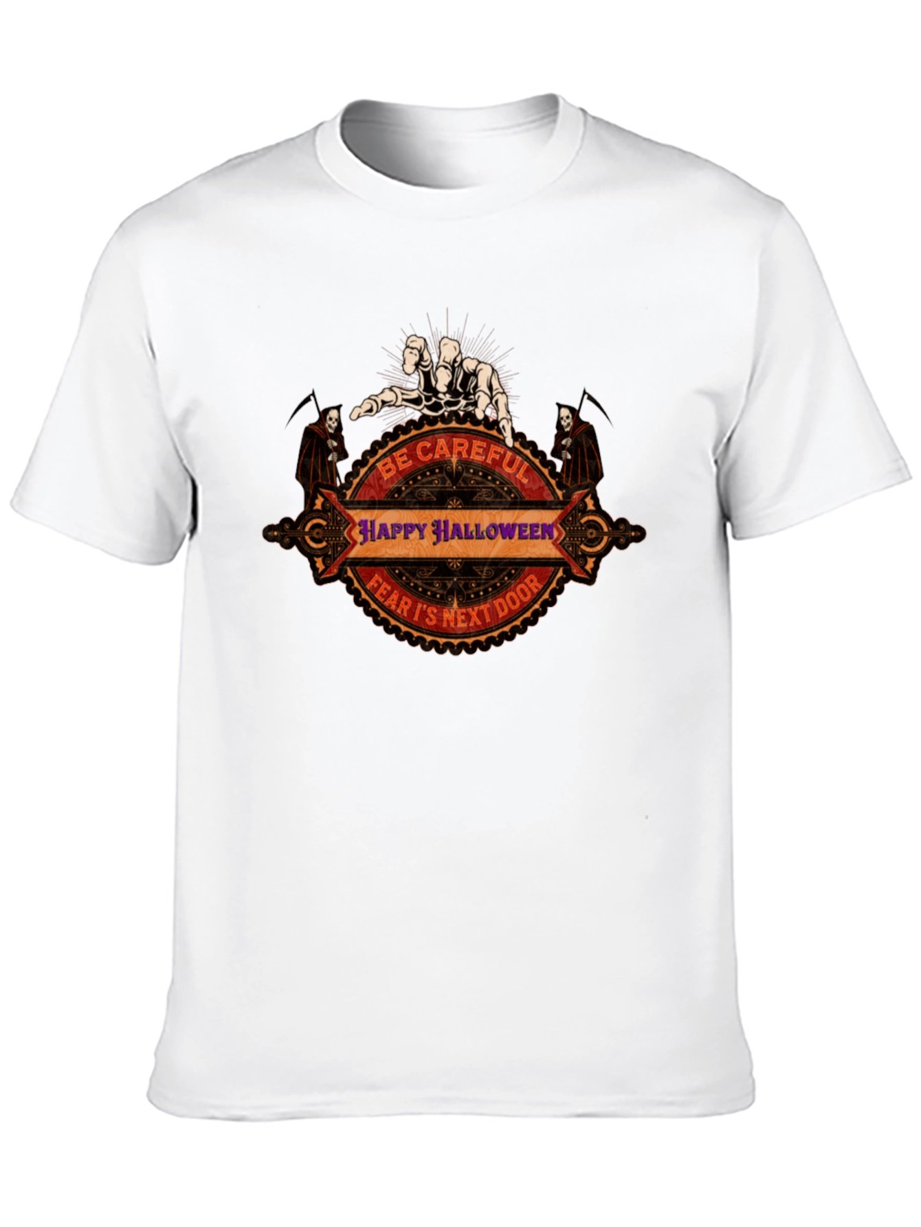 Spooky Halloween Graphic Tee - Be Careful!