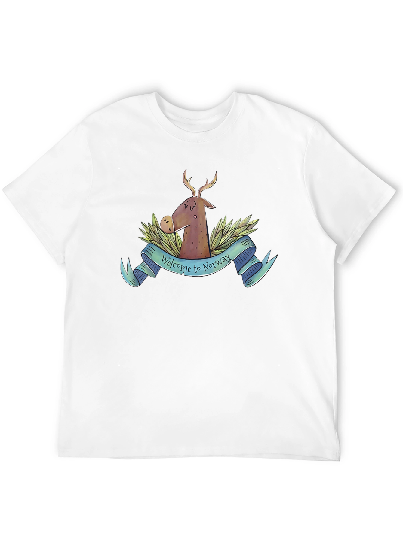 Welcome to Norway T-Shirt Deer Nature Tee