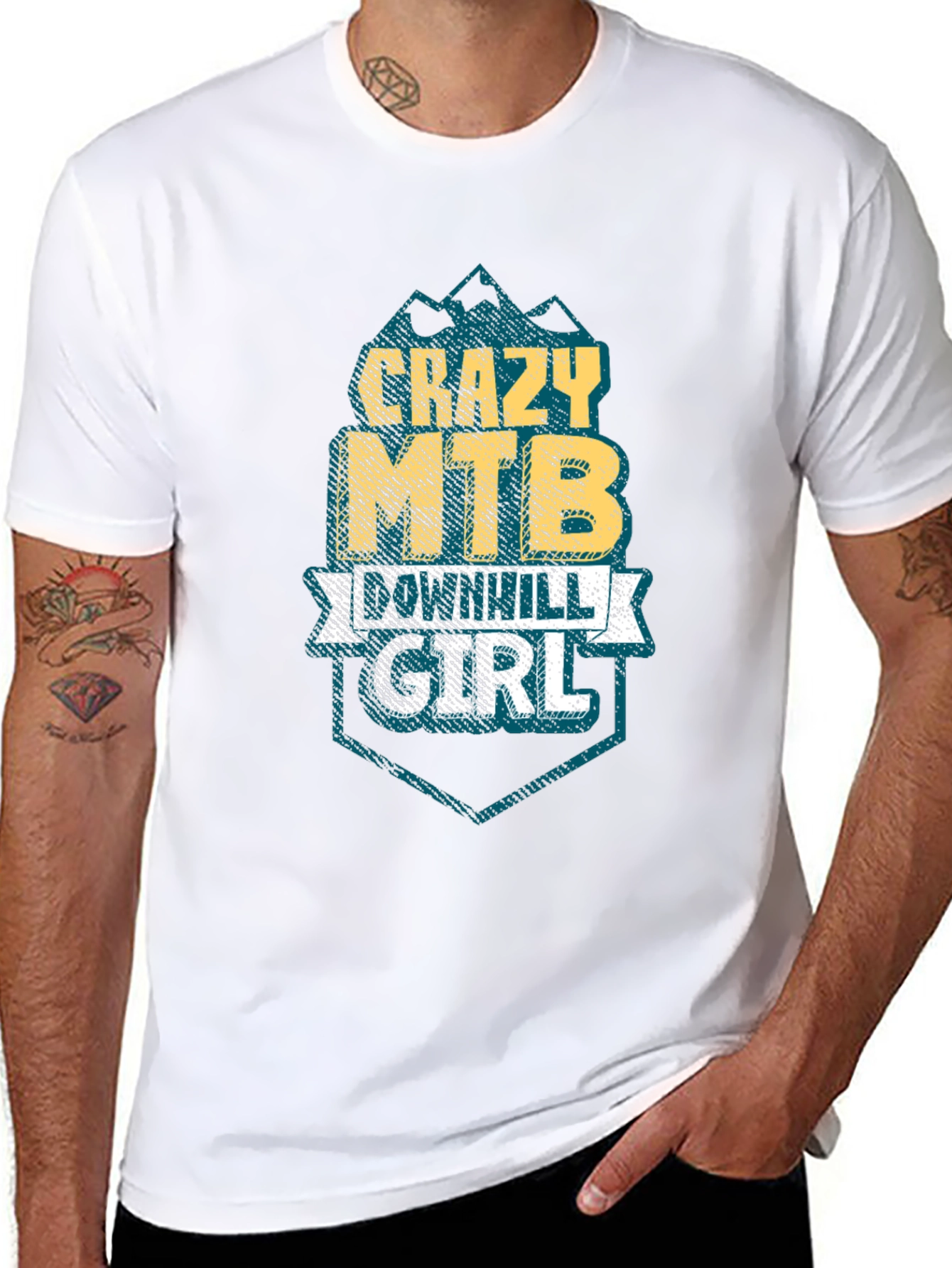 Crazy MTB Downhill Girl T-Shirt - Mountain Biking Tee
