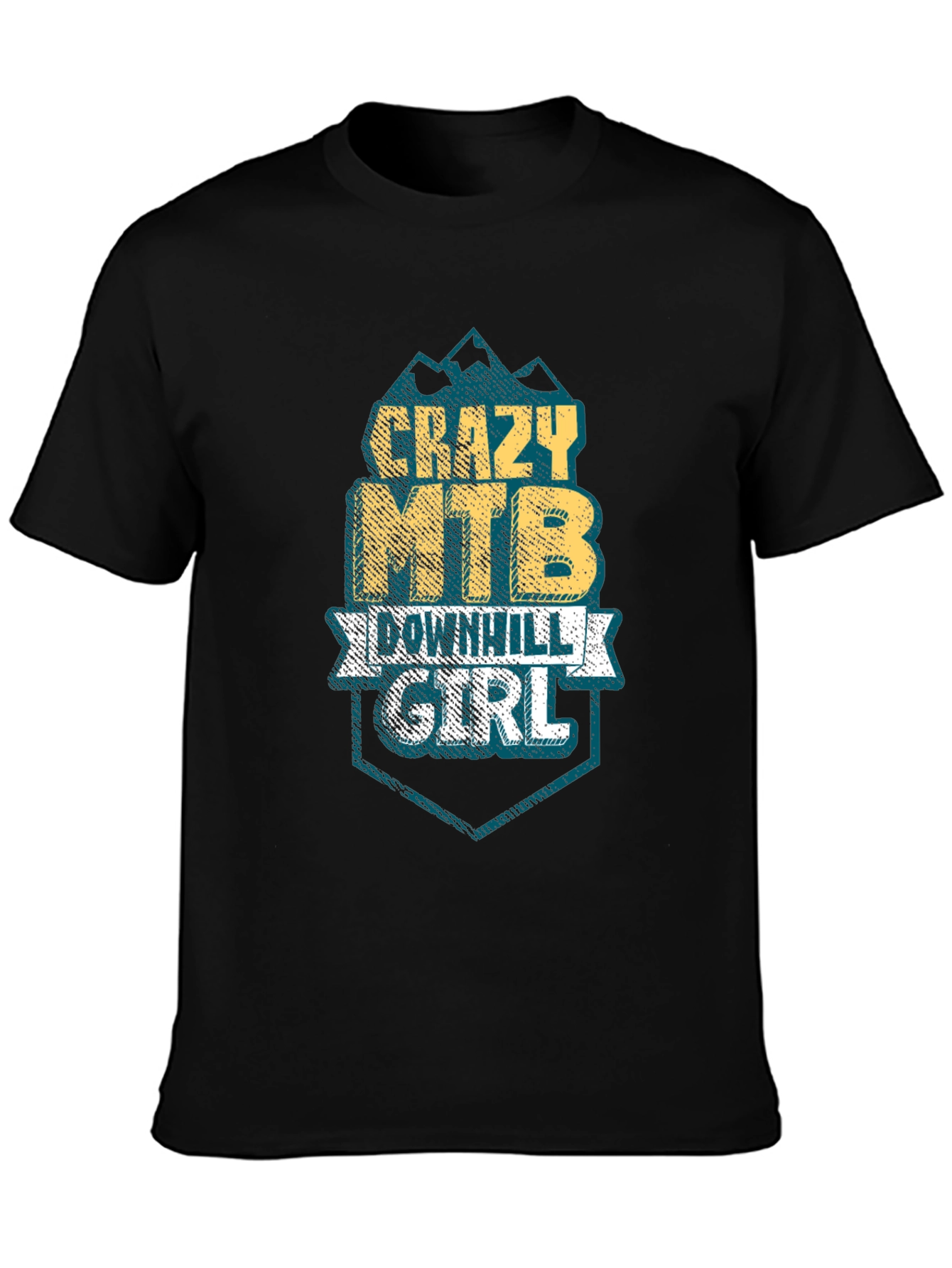 Crazy MTB Downhill Girl T-Shirt - Mountain Biking Tee