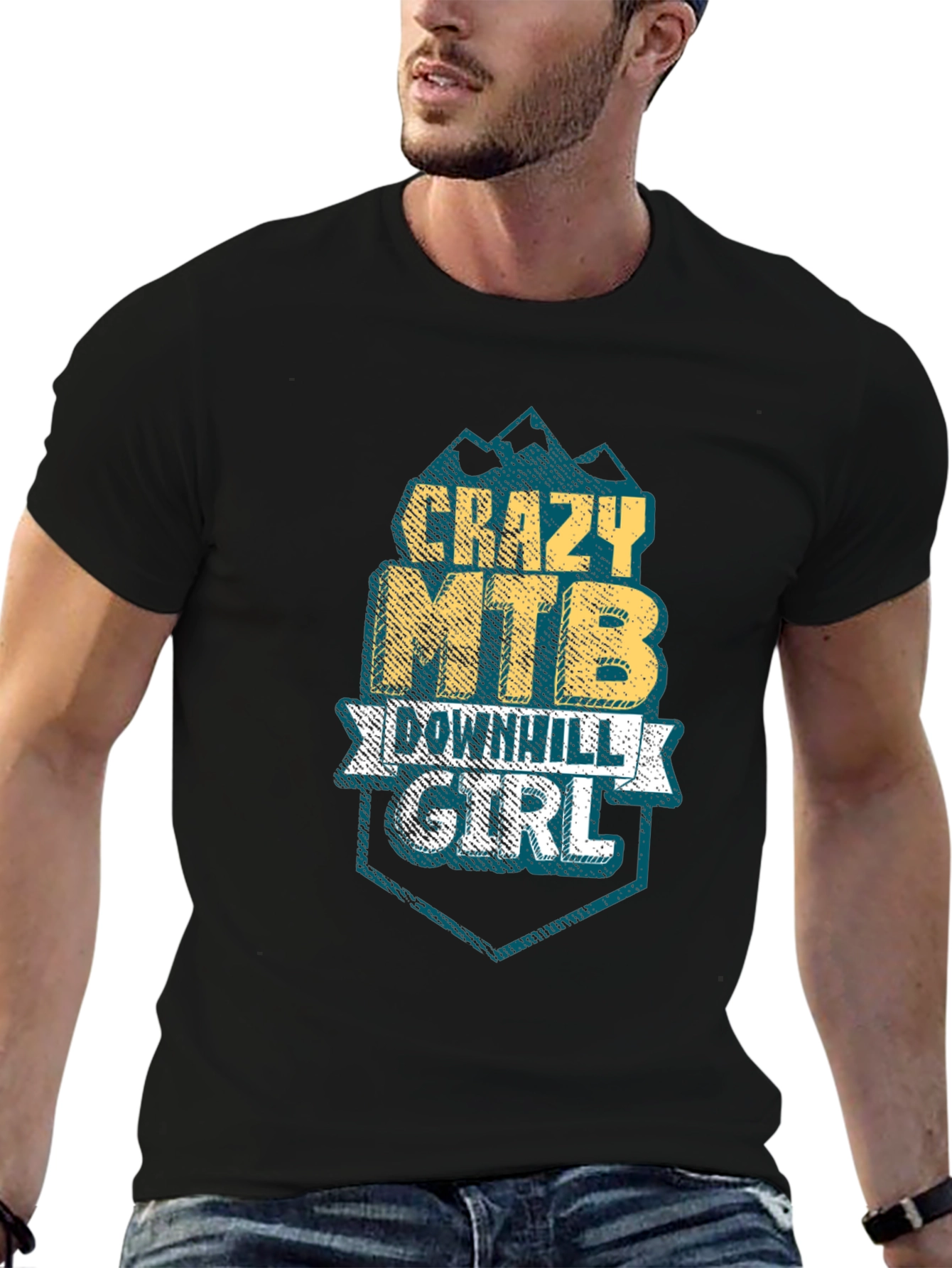 Crazy MTB Downhill Girl T-Shirt - Mountain Biking Tee