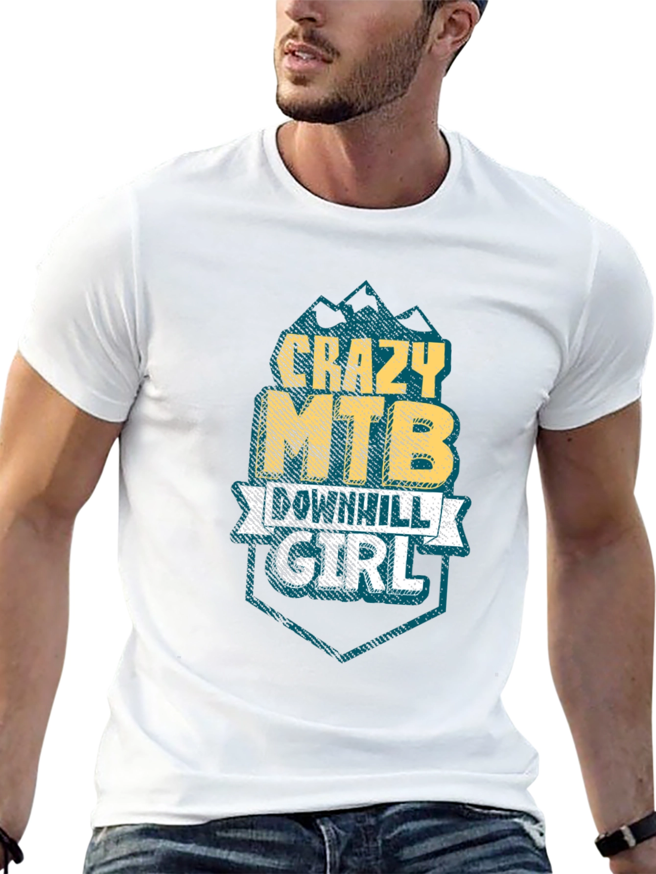 Crazy MTB Downhill Girl T-Shirt - Mountain Biking Tee