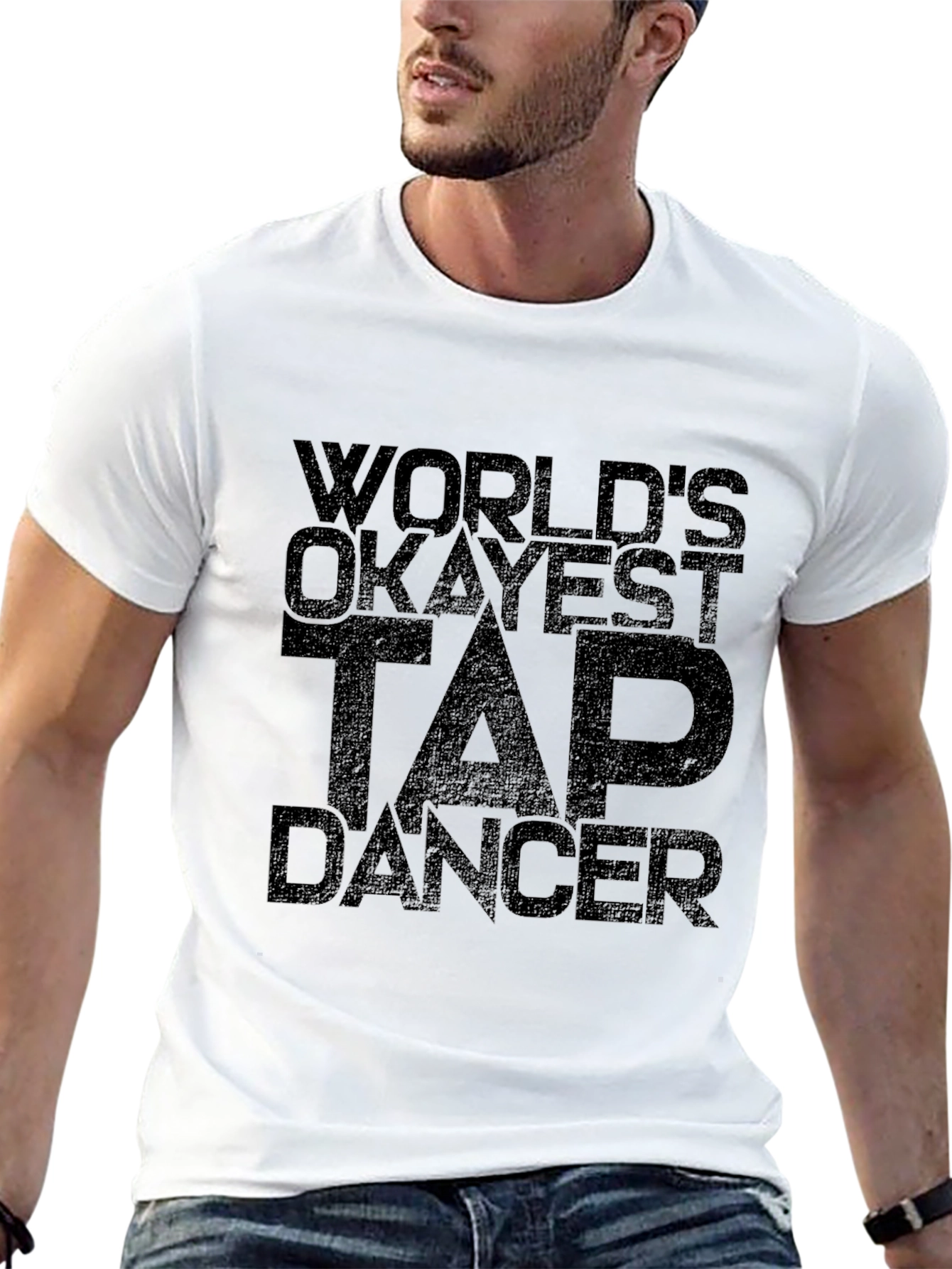 Worlds Okayest Tap Dancer Black T-Shirt