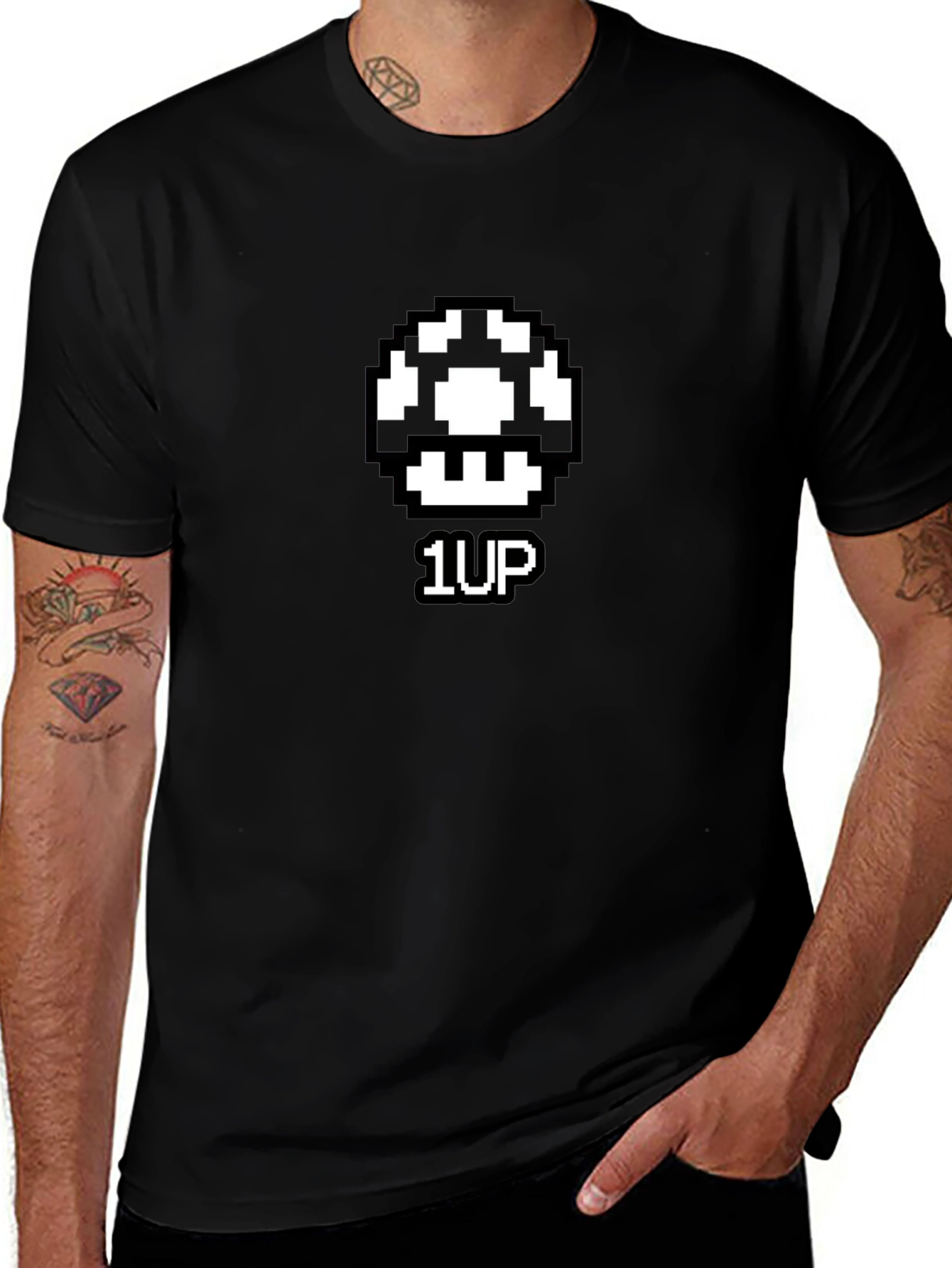 1-Up Mushroom Pixel Art T-Shirt
