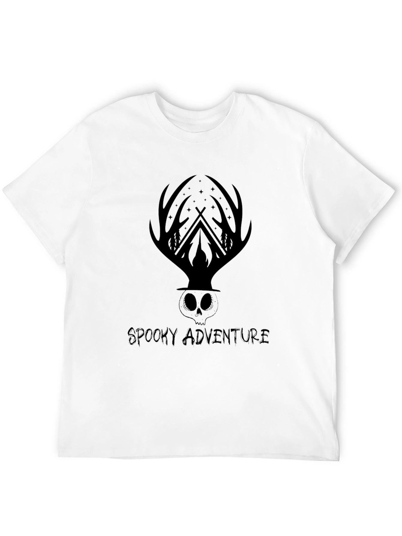 Spooky Adventure Graphic Tee - Mens Black T-Shirt