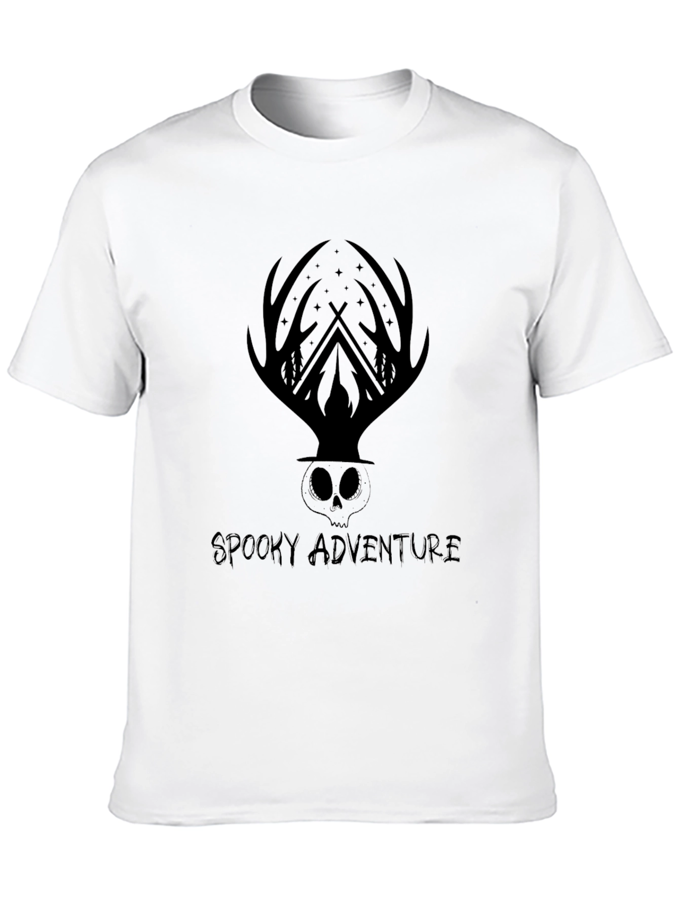 Spooky Adventure Graphic Tee - Mens Black T-Shirt