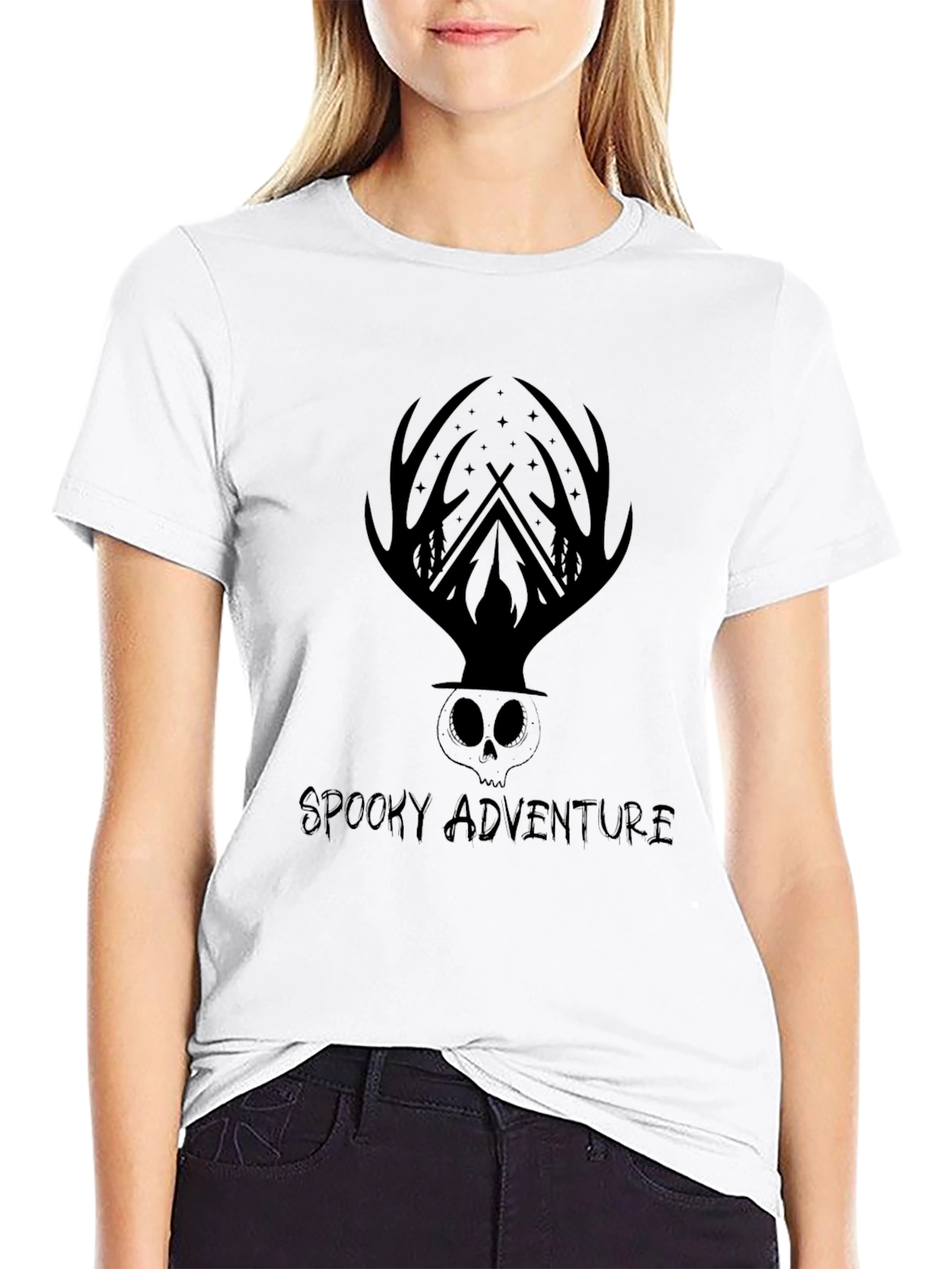 Spooky Adventure Graphic Tee - Mens Black T-Shirt