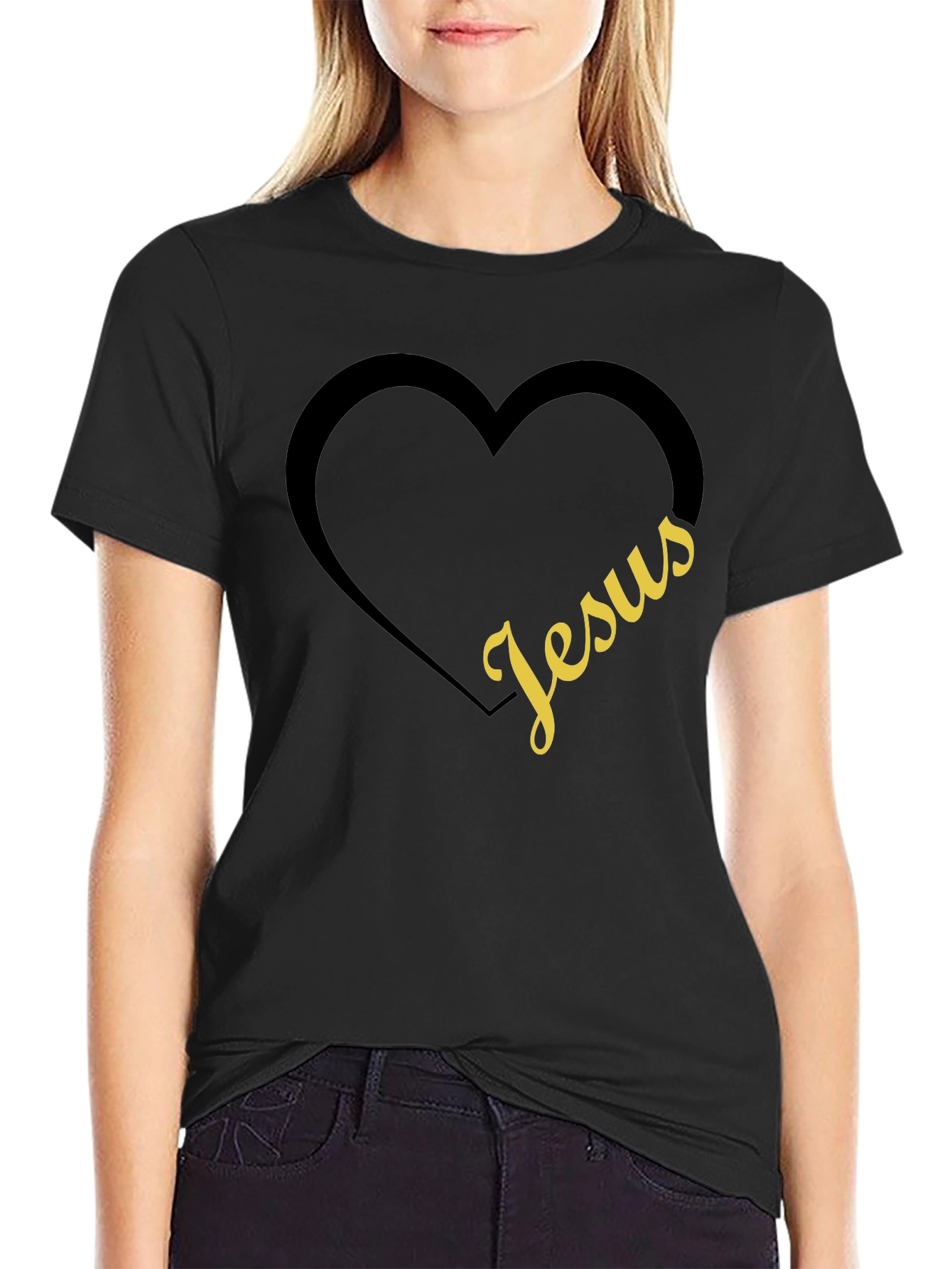 Jesus Heart Graphic Tee - Christian Apparel