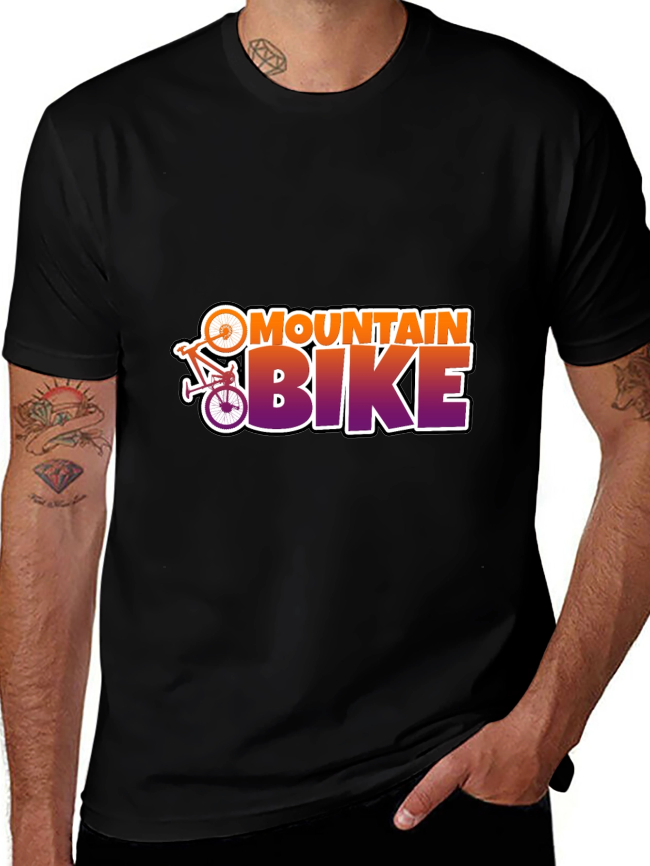Mountain Bike T-Shirt: Gradient Design Active Wear
