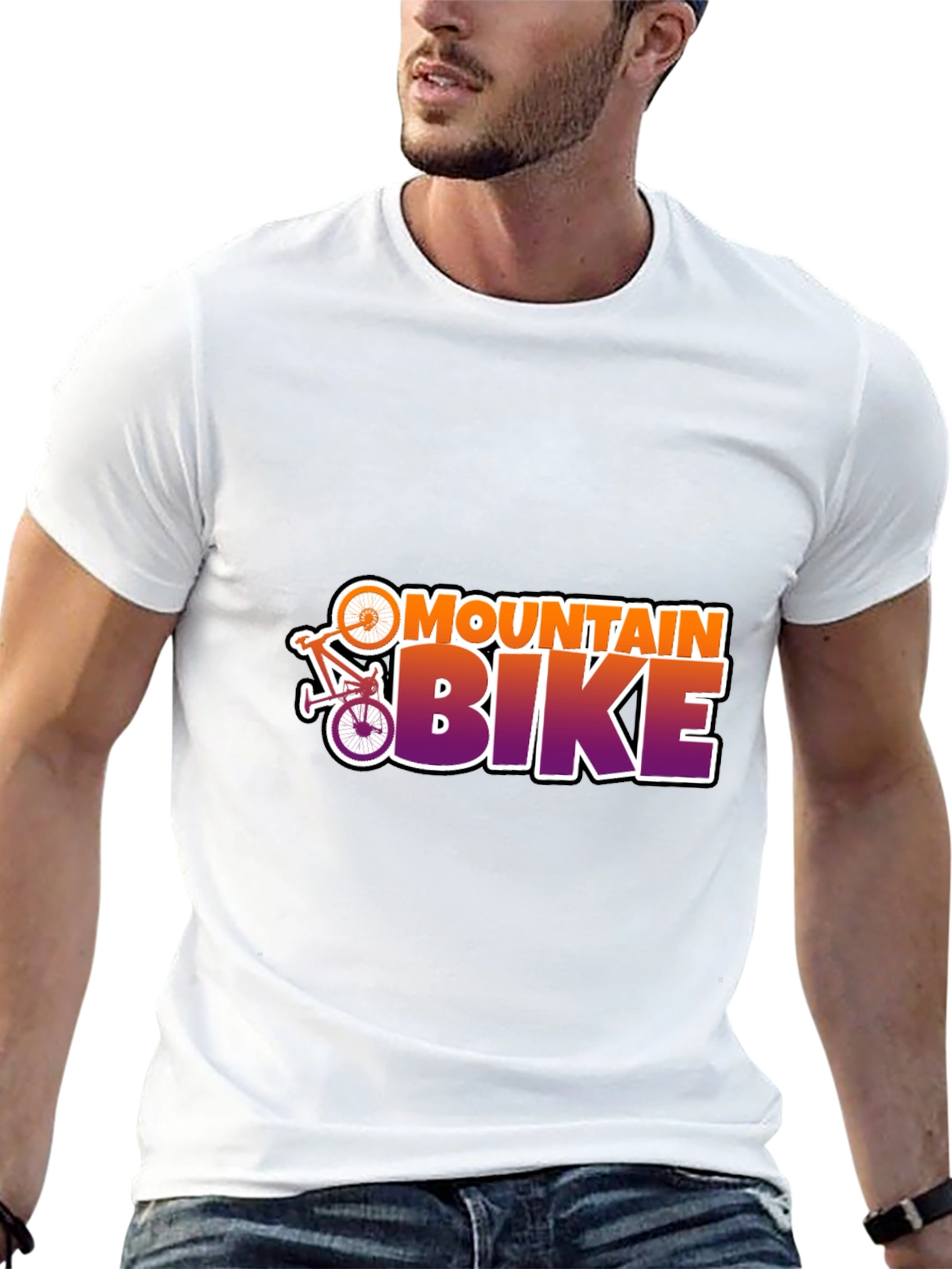 Mountain Bike T-Shirt: Gradient Design Active Wear