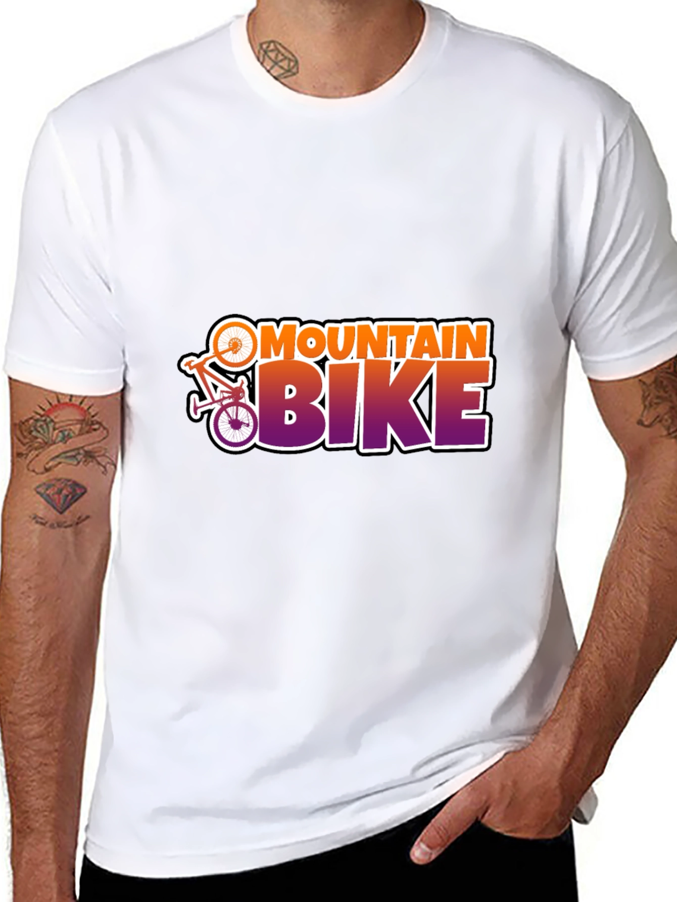 Mountain Bike T-Shirt: Gradient Design Active Wear
