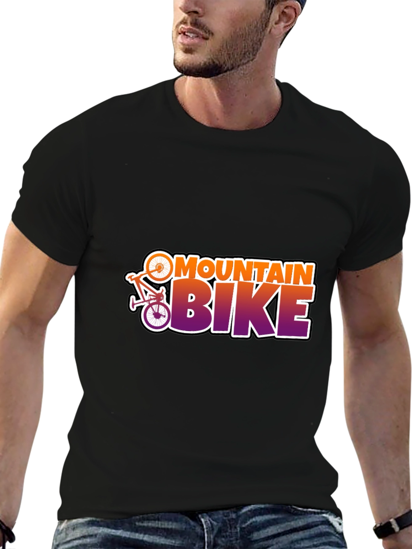 Mountain Bike T-Shirt: Gradient Design Active Wear