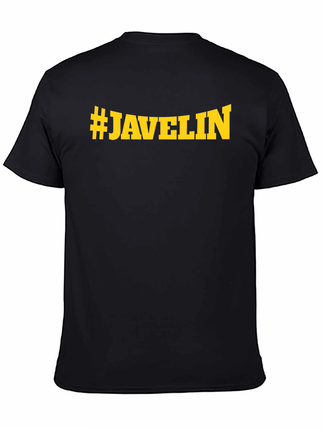 #Javelin Black Cotton Graphic Tee