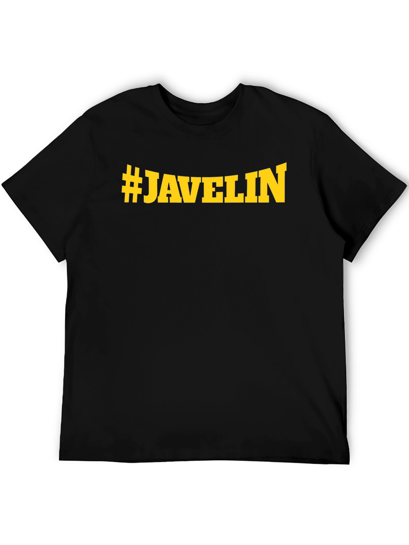 #Javelin Black Cotton Graphic Tee