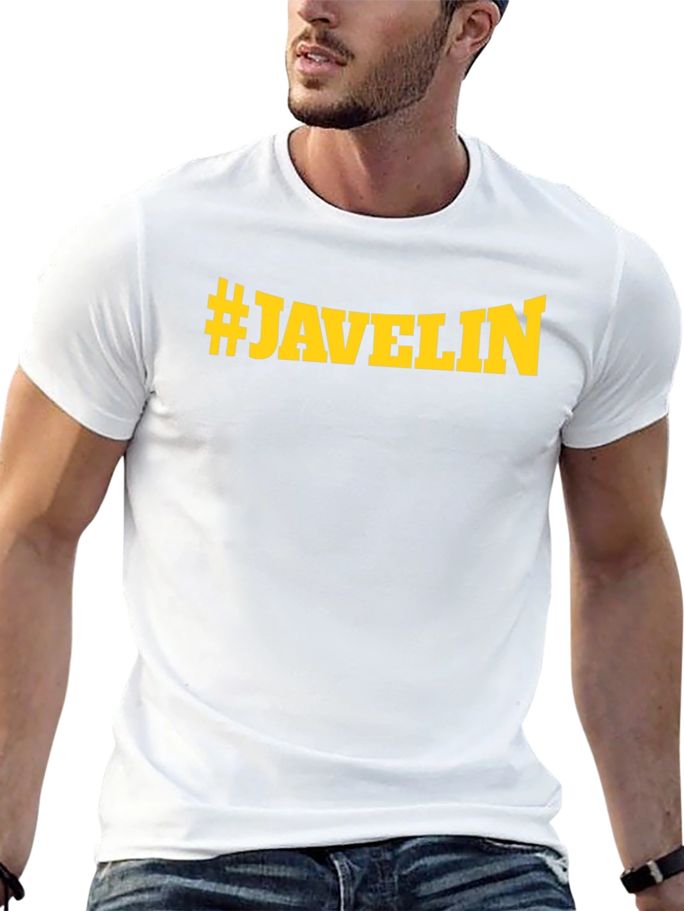 #Javelin Black Cotton Graphic Tee