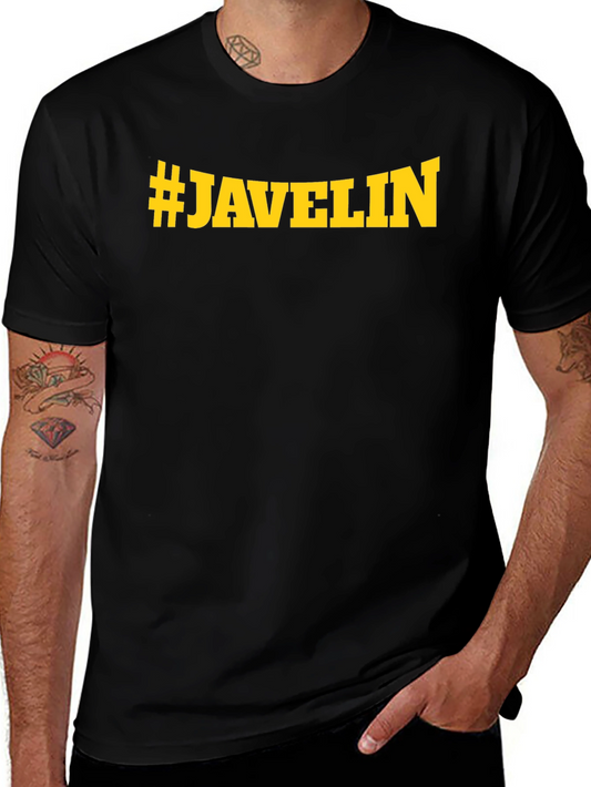#Javelin Black Cotton Graphic Tee