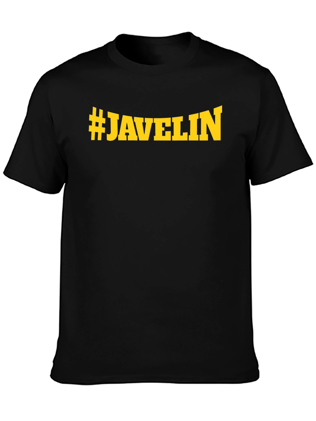 #Javelin Black Cotton Graphic Tee