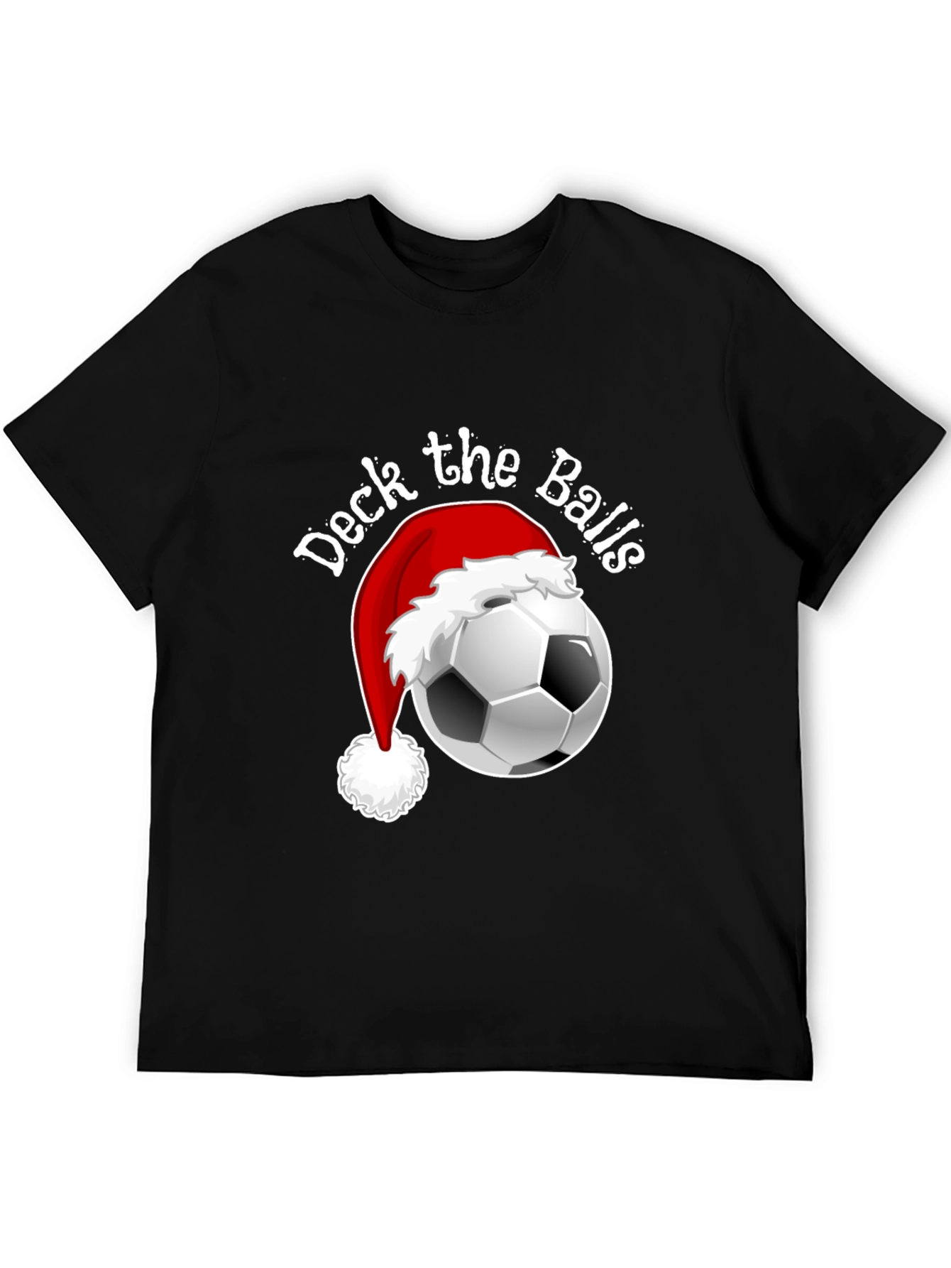 Deck The Balls Funny Christmas Soccer T-Shirt