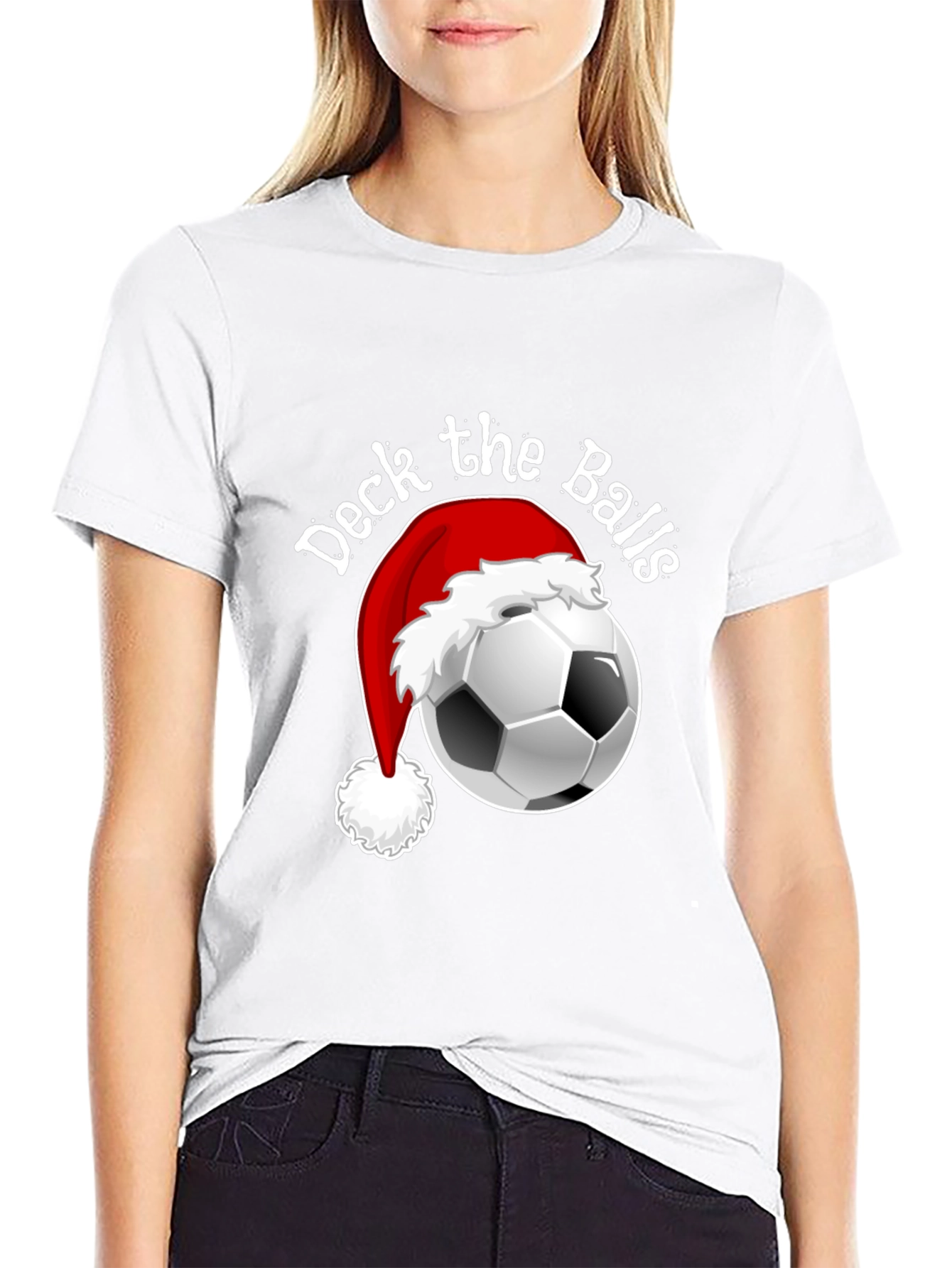 Deck The Balls Funny Christmas Soccer T-Shirt