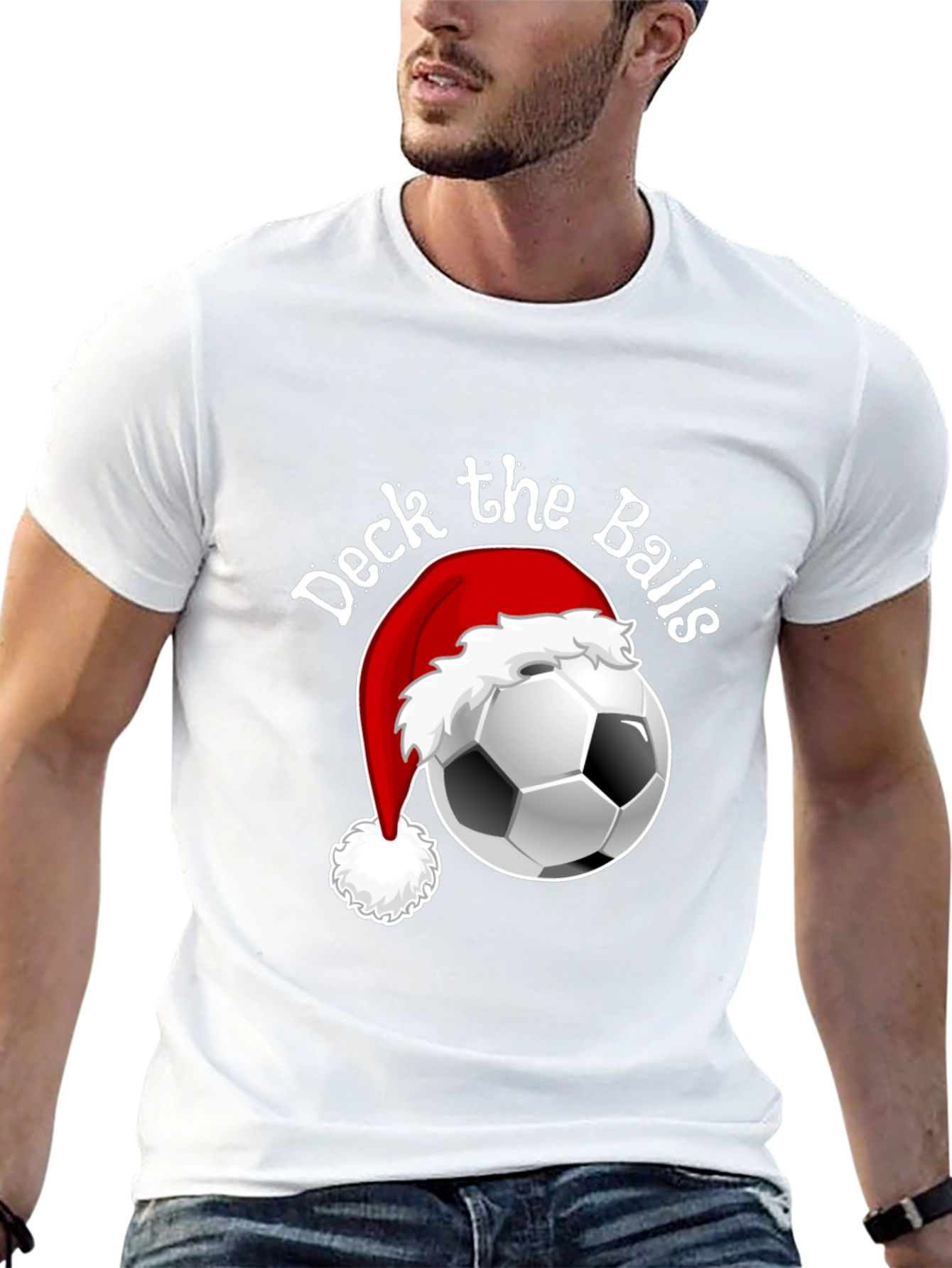 Deck The Balls Funny Christmas Soccer T-Shirt