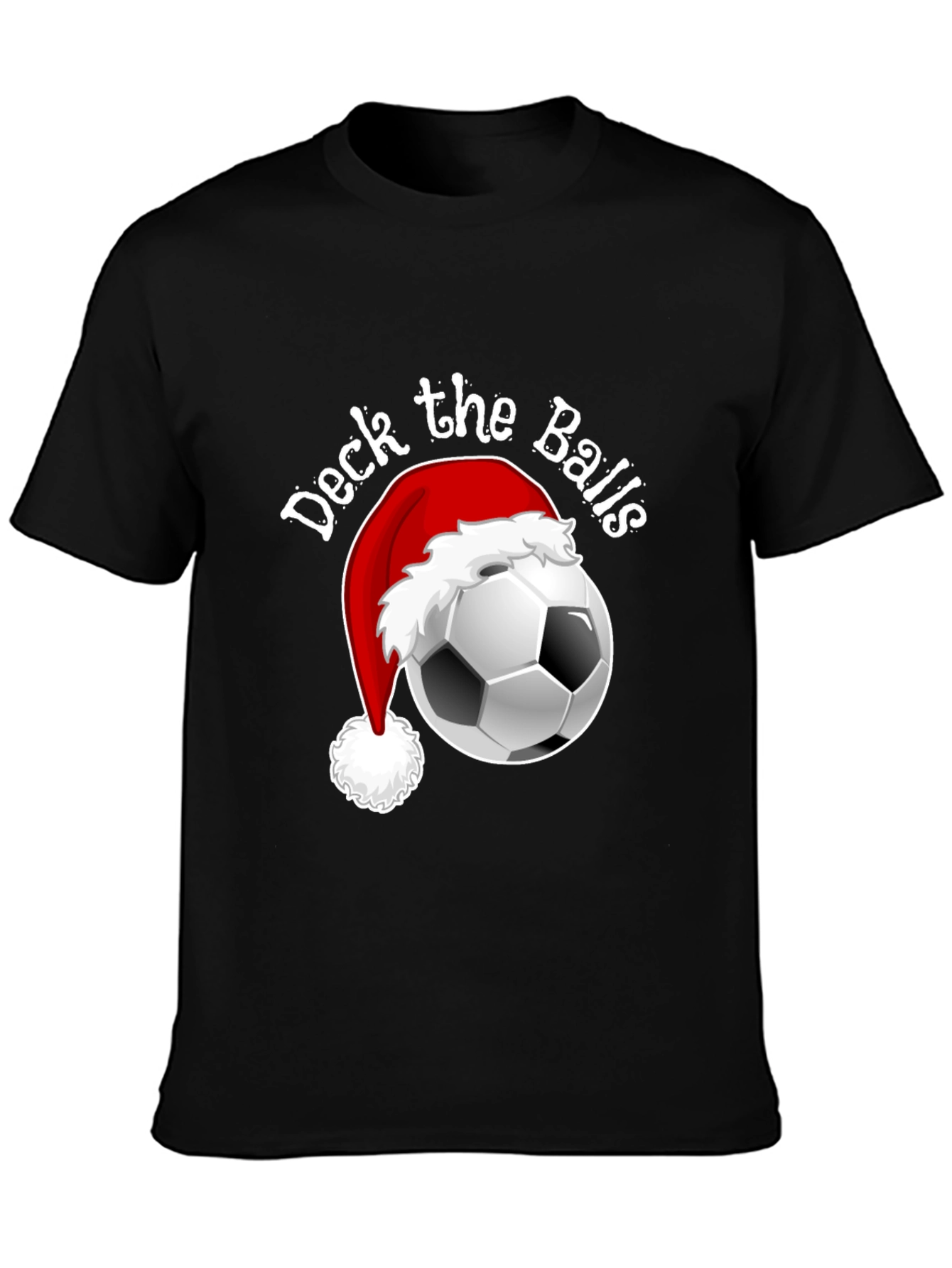 Deck The Balls Funny Christmas Soccer T-Shirt