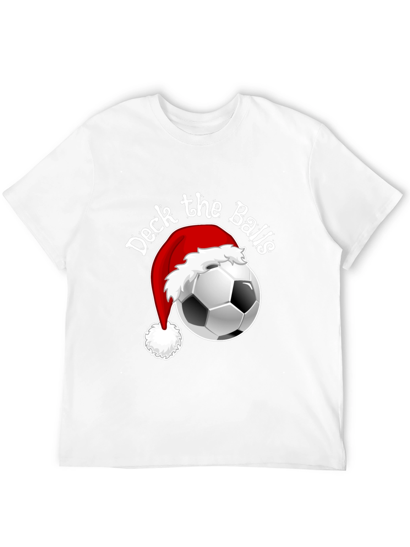 Deck The Balls Funny Christmas Soccer T-Shirt