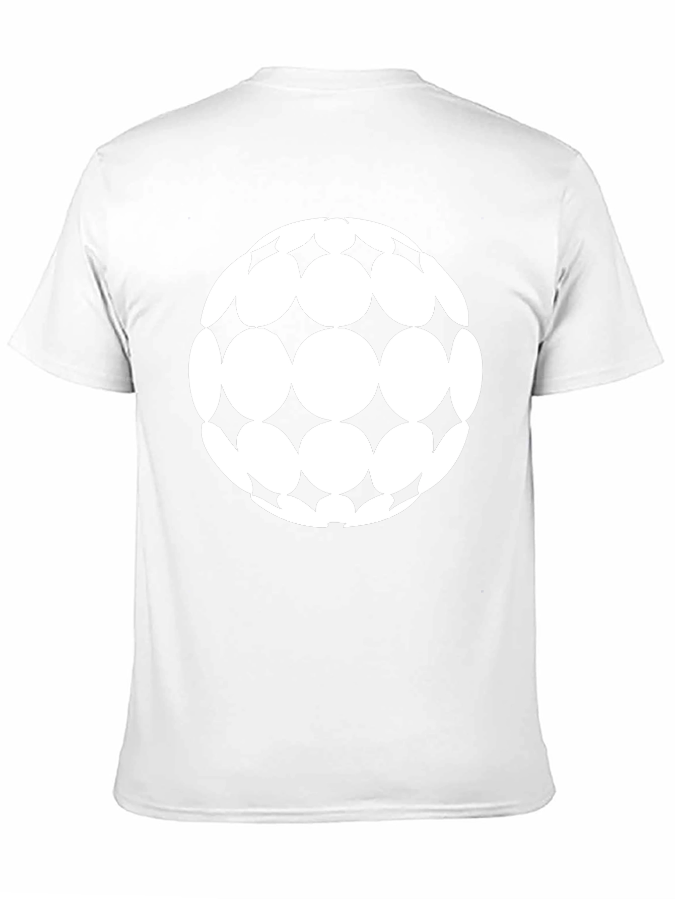 Geometric Sphere Graphic Tee - Black Cotton Blend