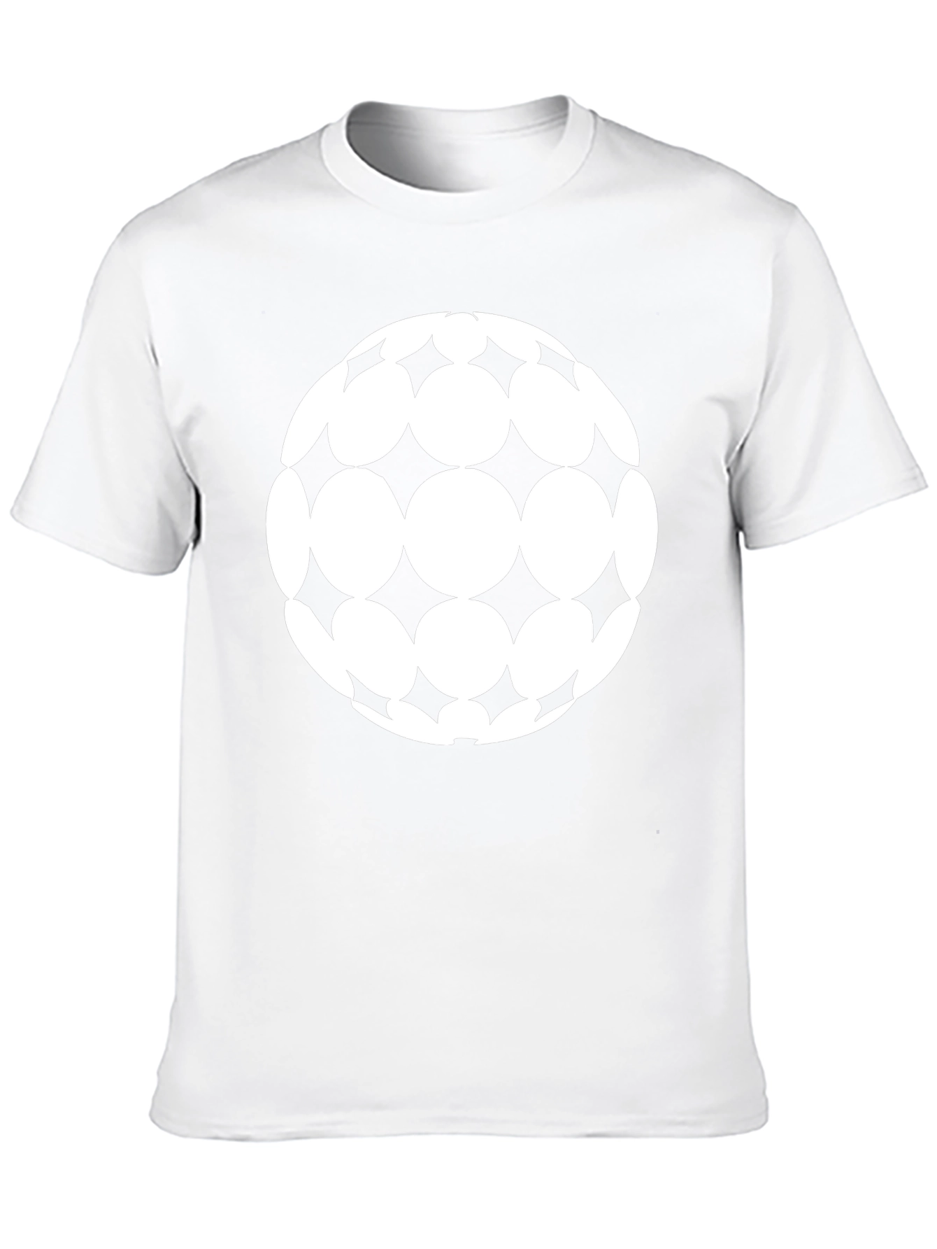Geometric Sphere Graphic Tee - Black Cotton Blend