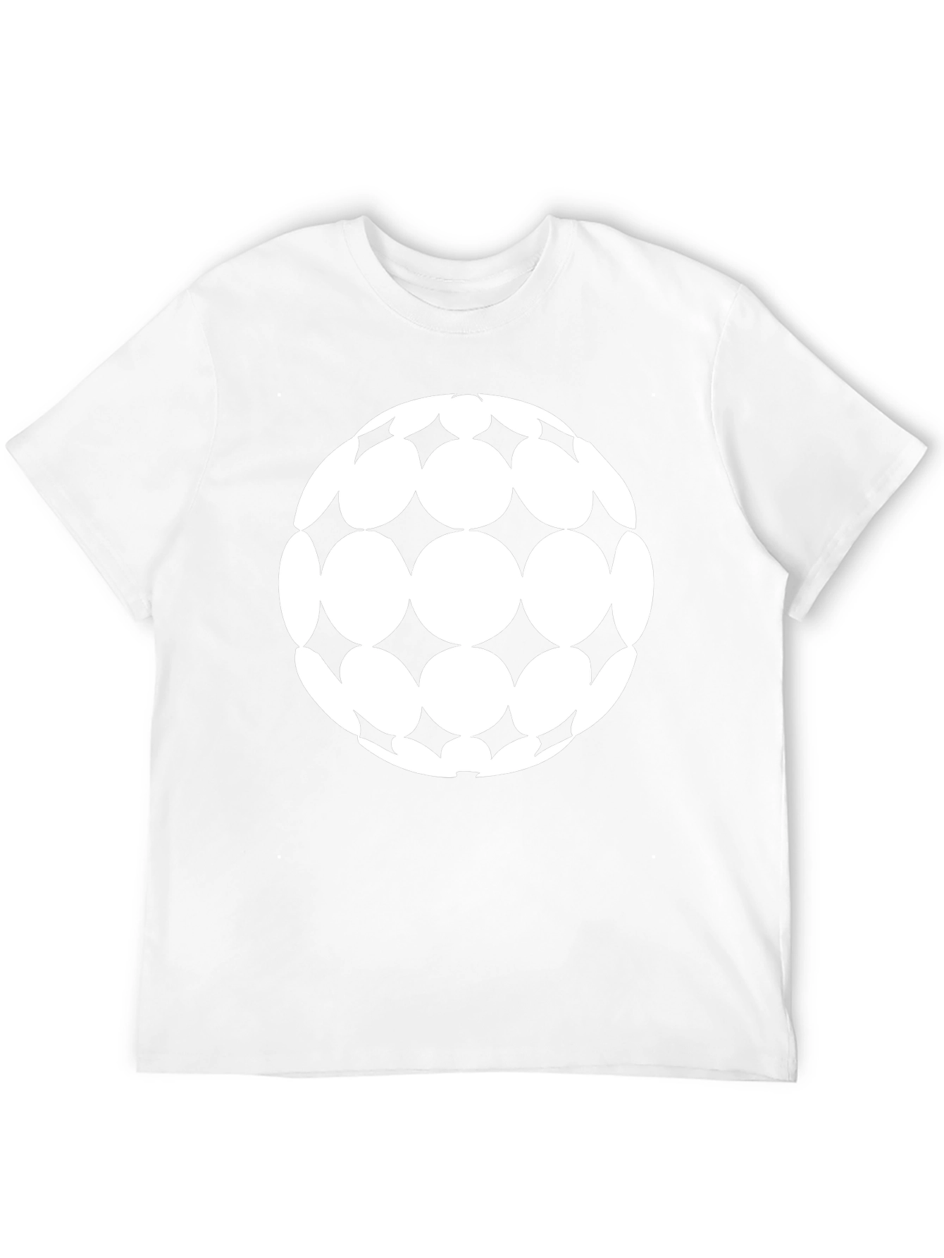 Geometric Sphere Graphic Tee - Black Cotton Blend