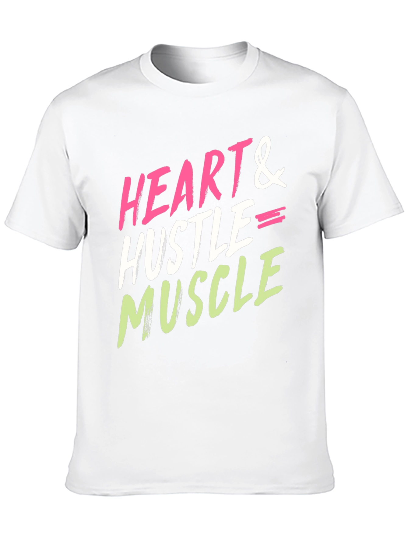 Heart Hustle Muscle Graphic Tee - Black Cotton Blend