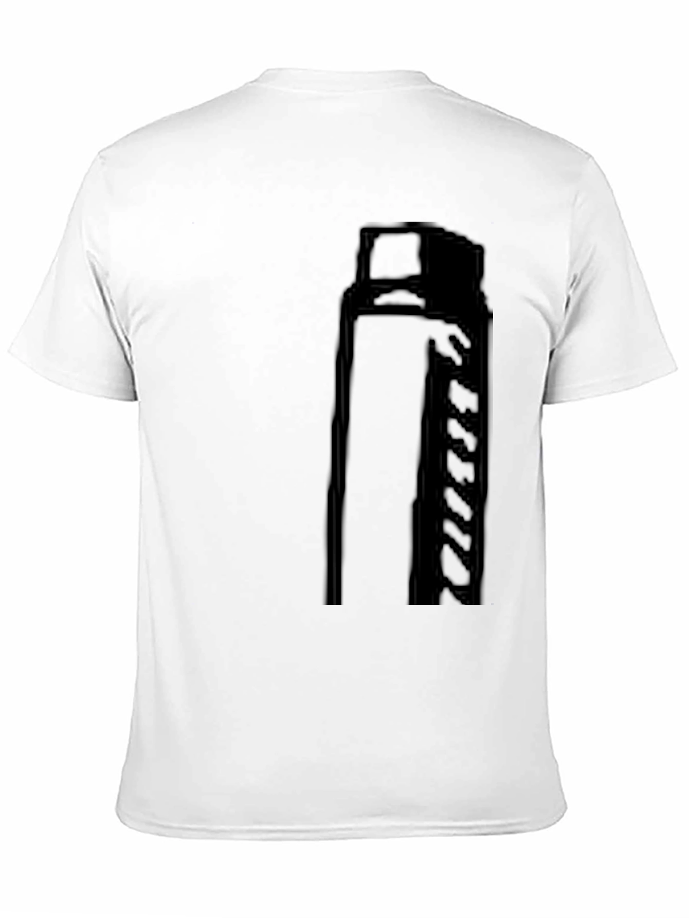 Mens Black Casual Graphic T-Shirt