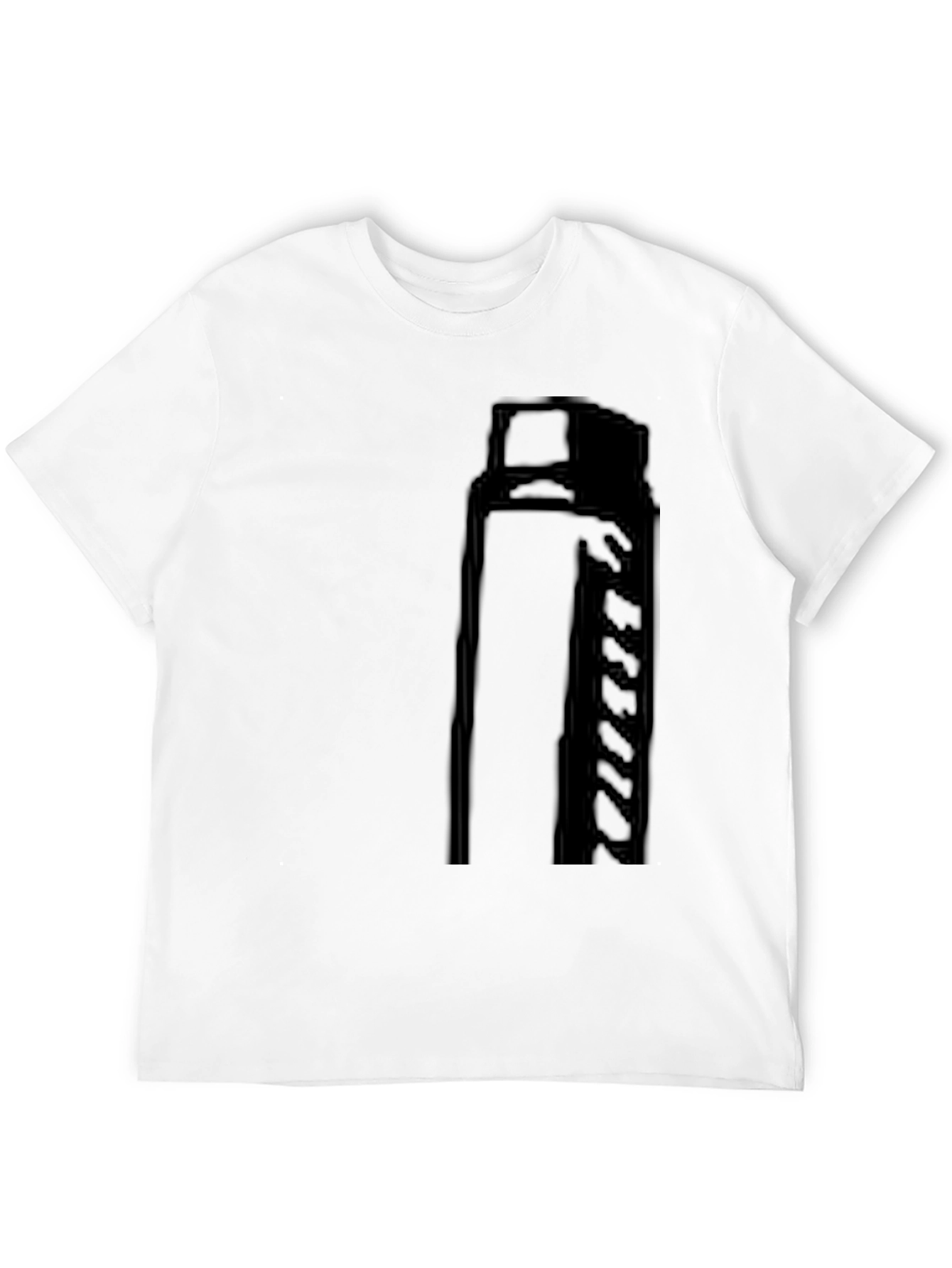 Mens Black Casual Graphic T-Shirt