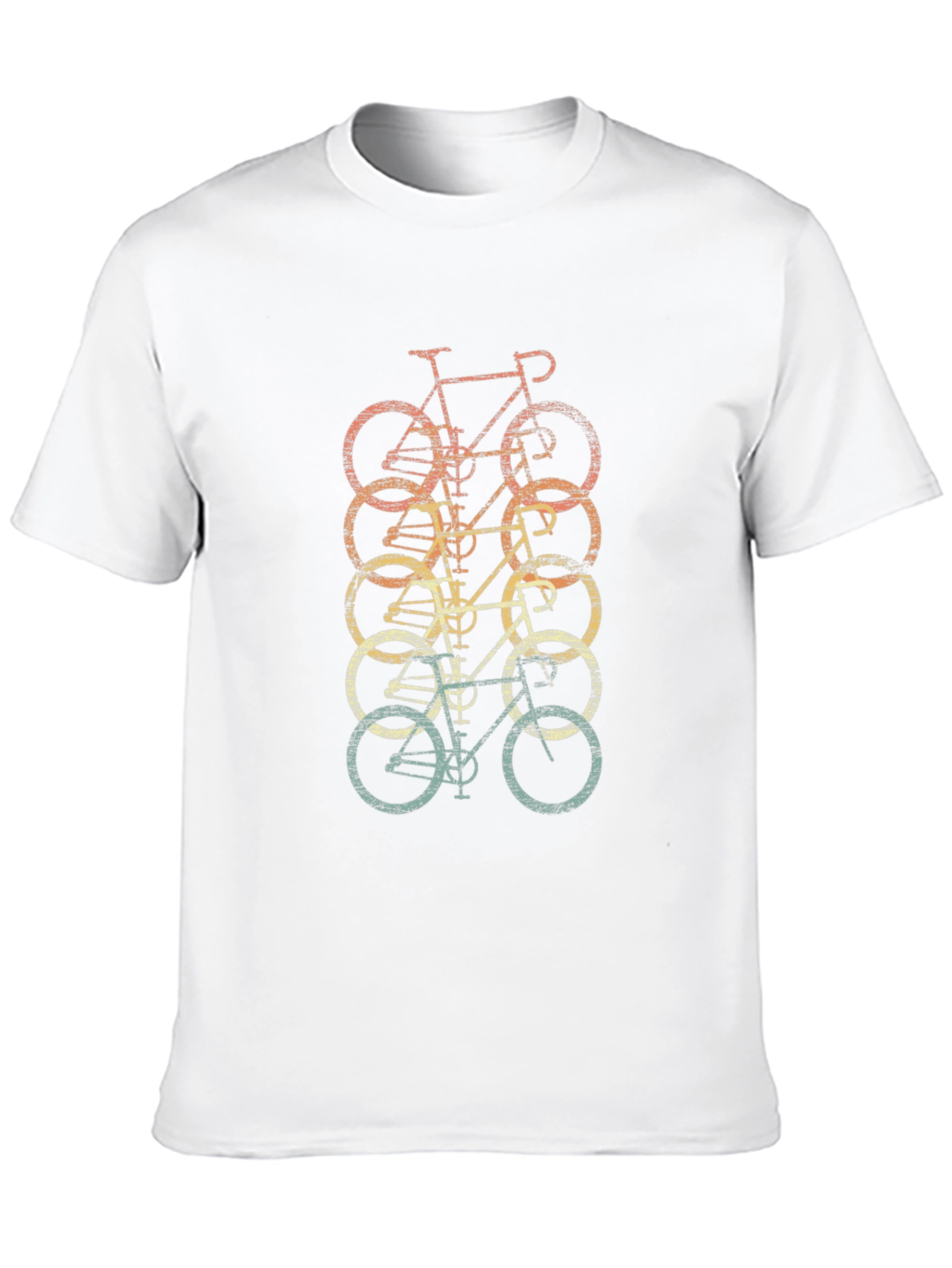 Retro Bicycle Stack Graphic Tee - Black