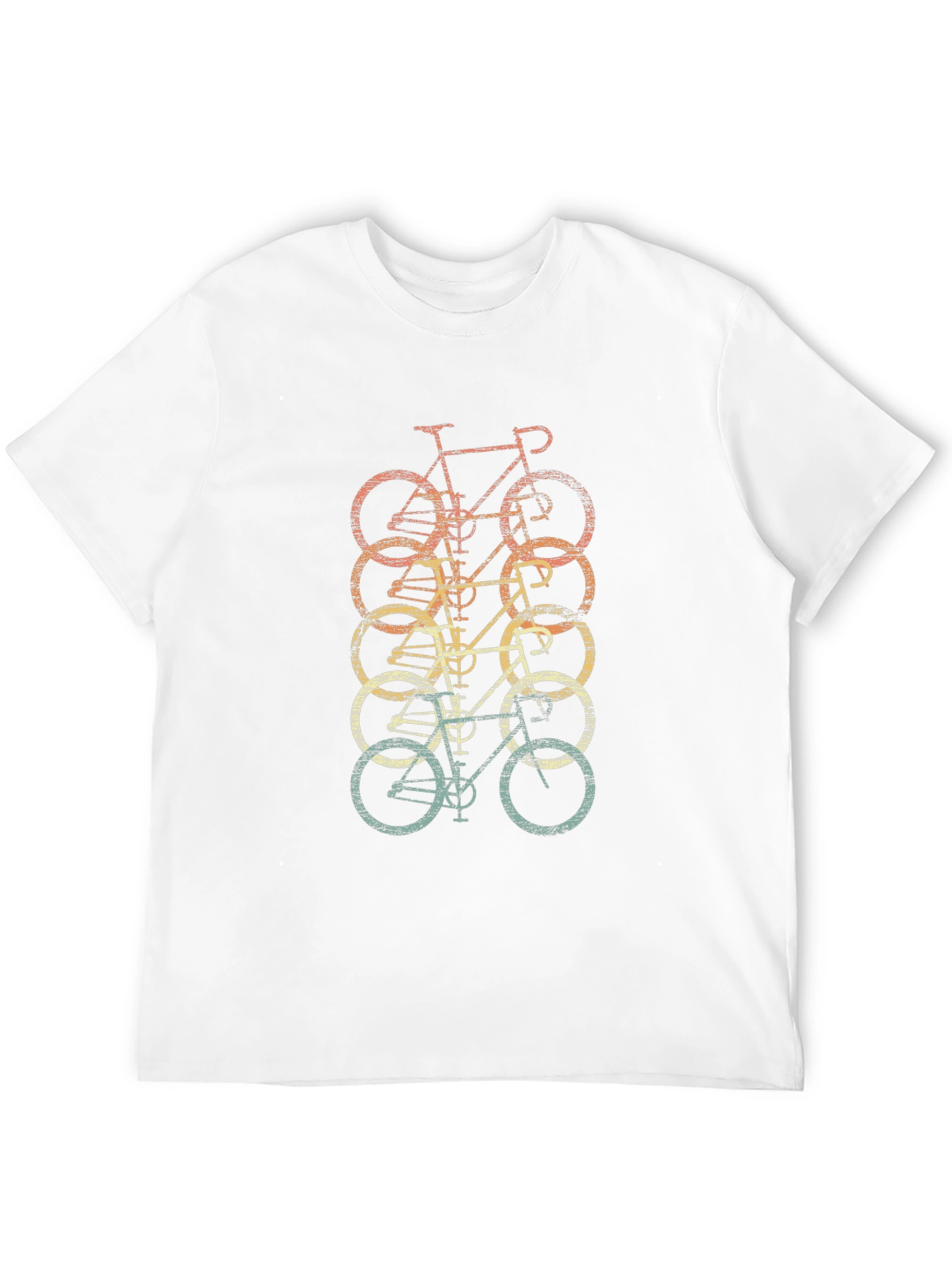 Retro Bicycle Stack Graphic Tee - Black