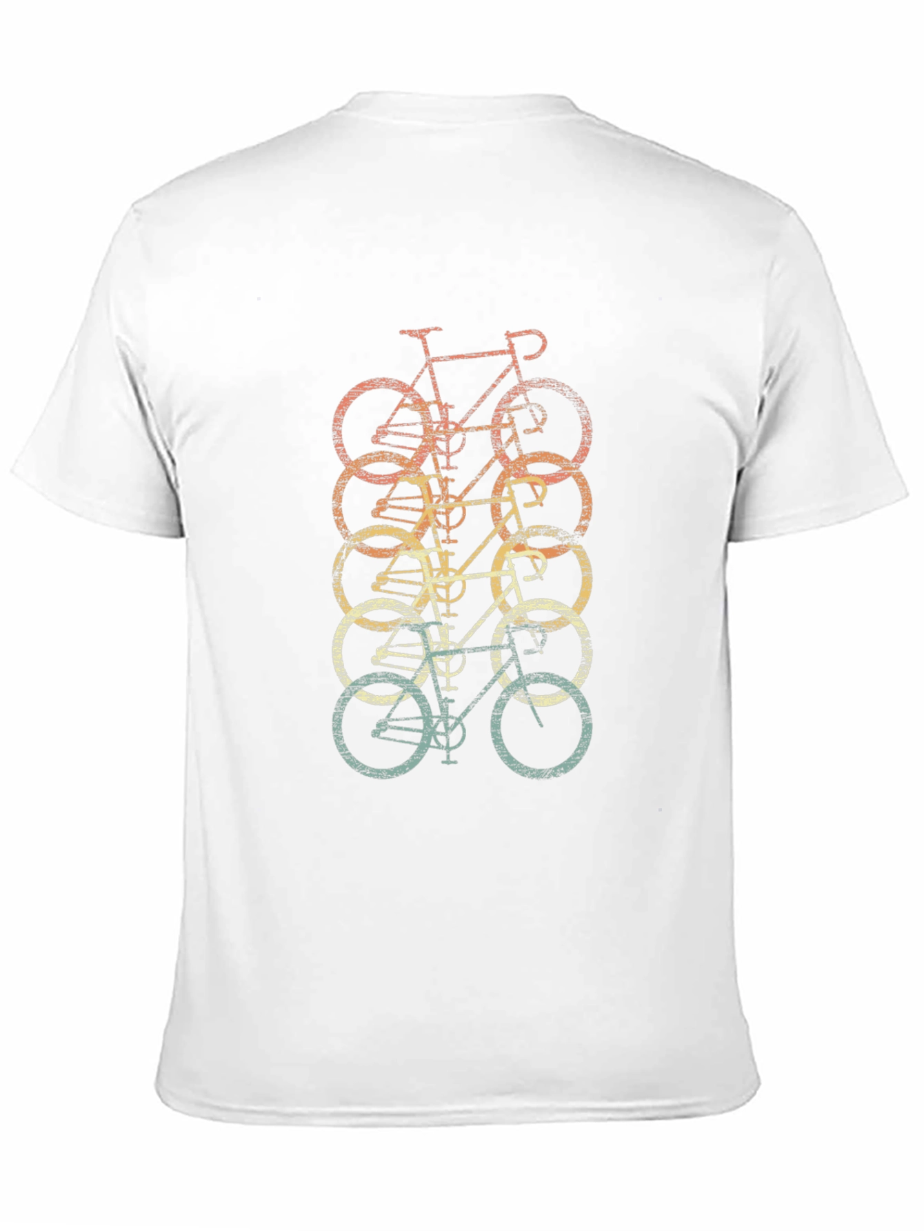Retro Bicycle Stack Graphic Tee - Black