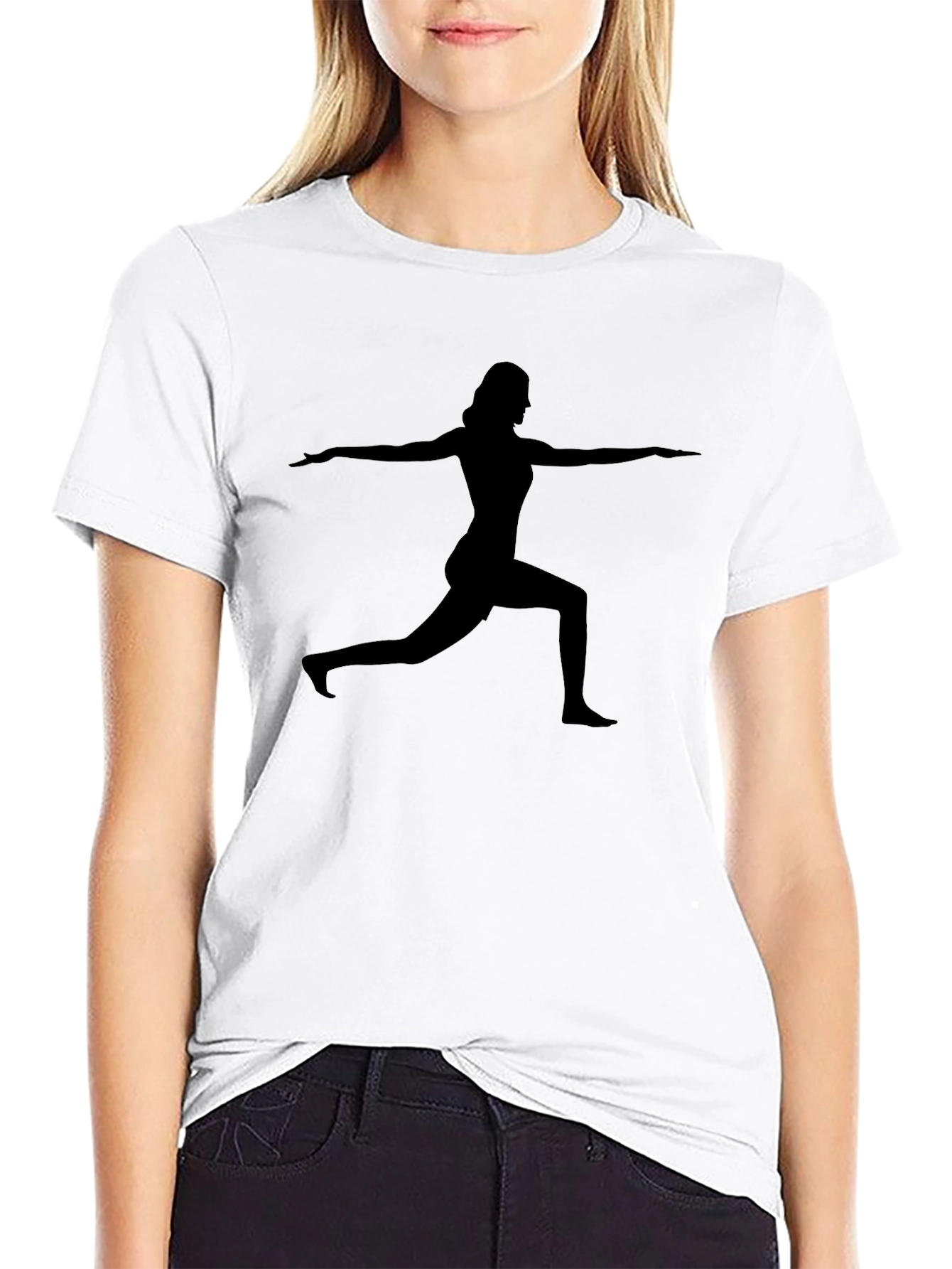 Yoga Pose Graphic Tee - Black