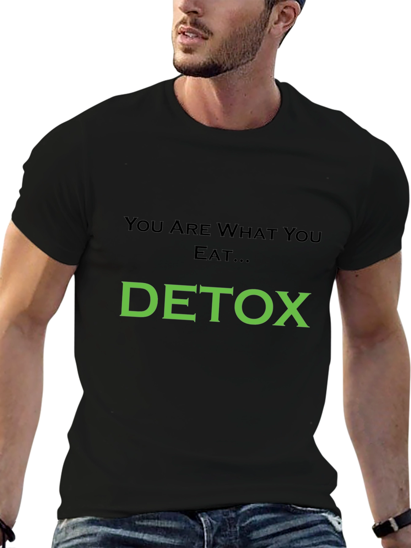 Detox T-Shirt: You Are What You Eat Black Tee
