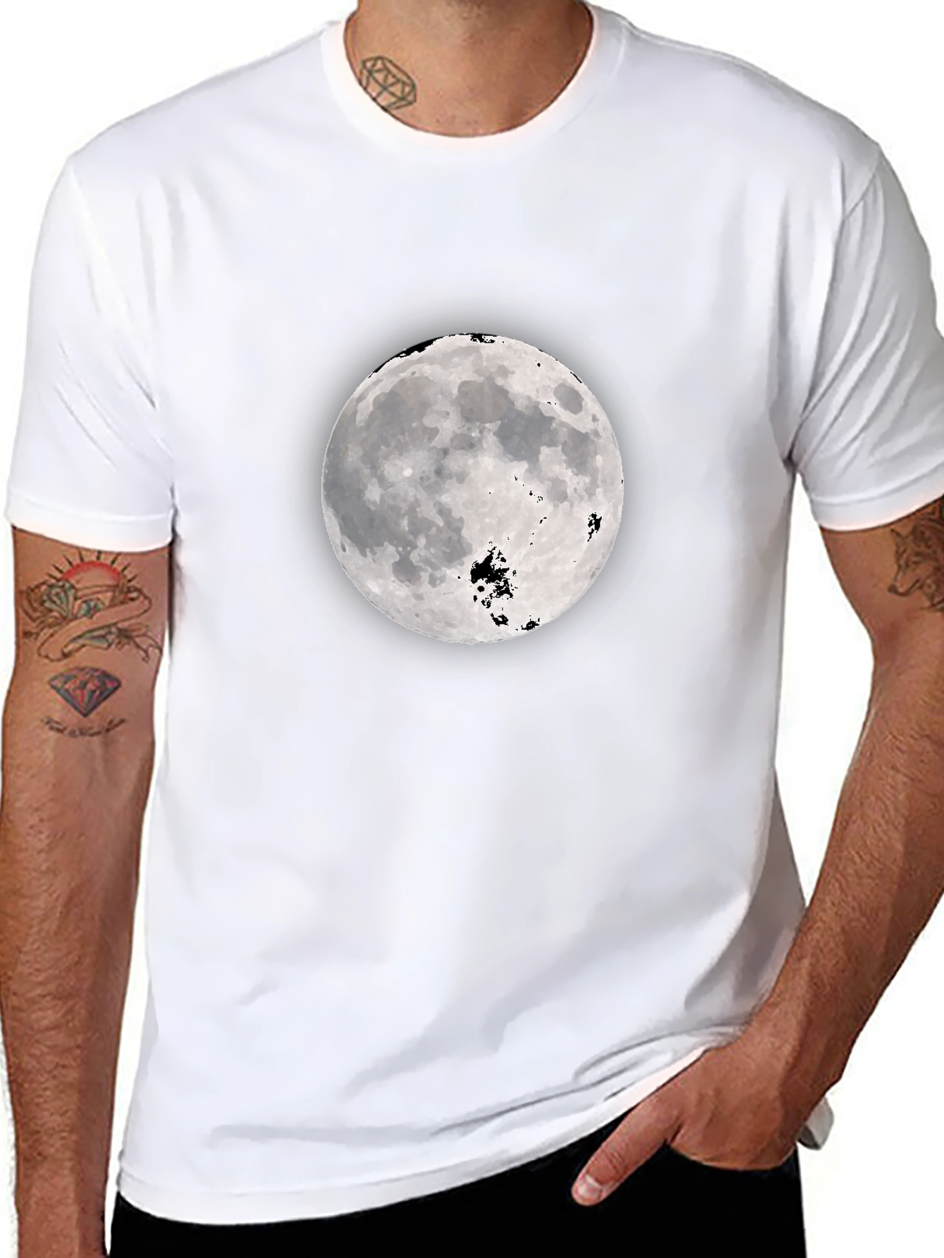 Moon Graphic Black T-Shirt - Celestial Style