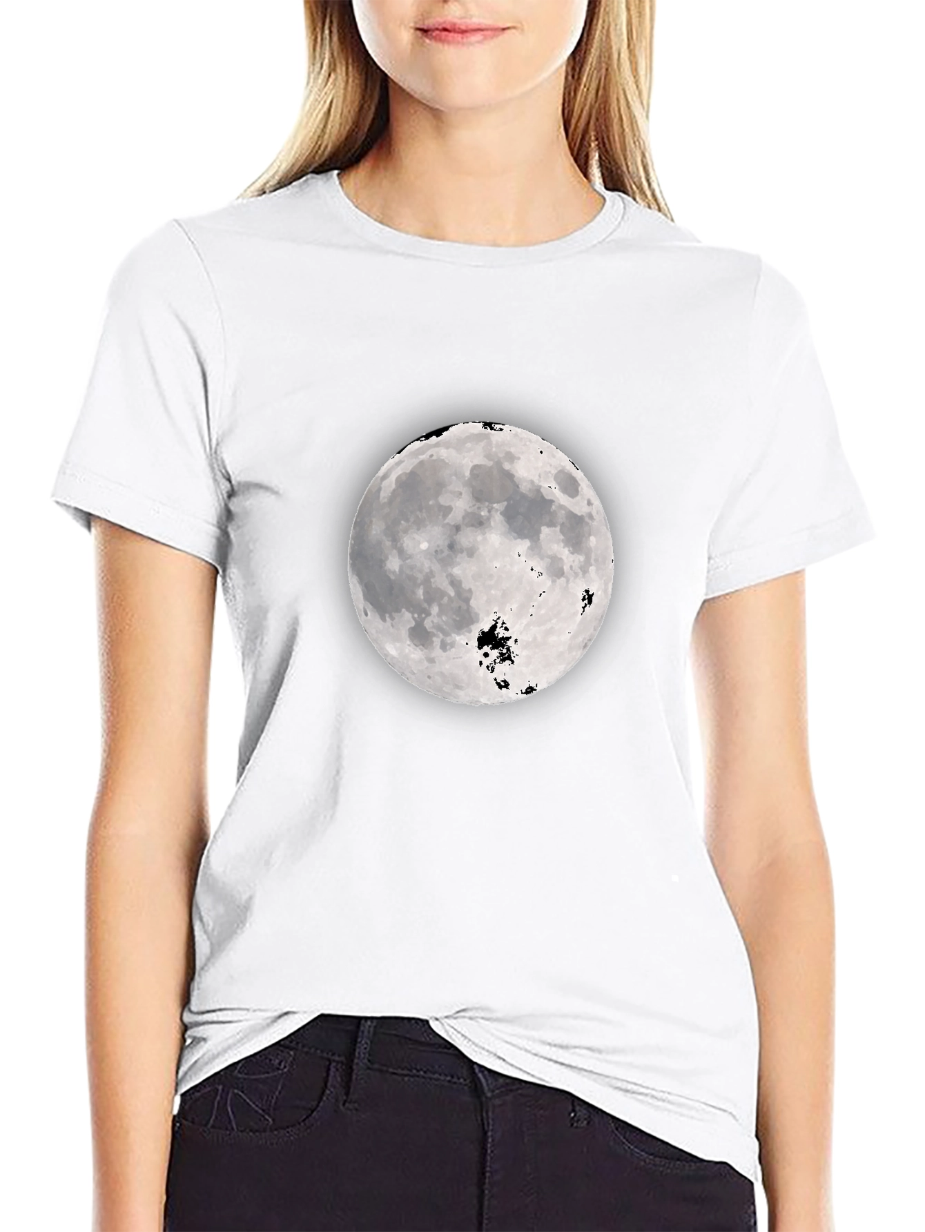 Moon Graphic Black T-Shirt - Celestial Style