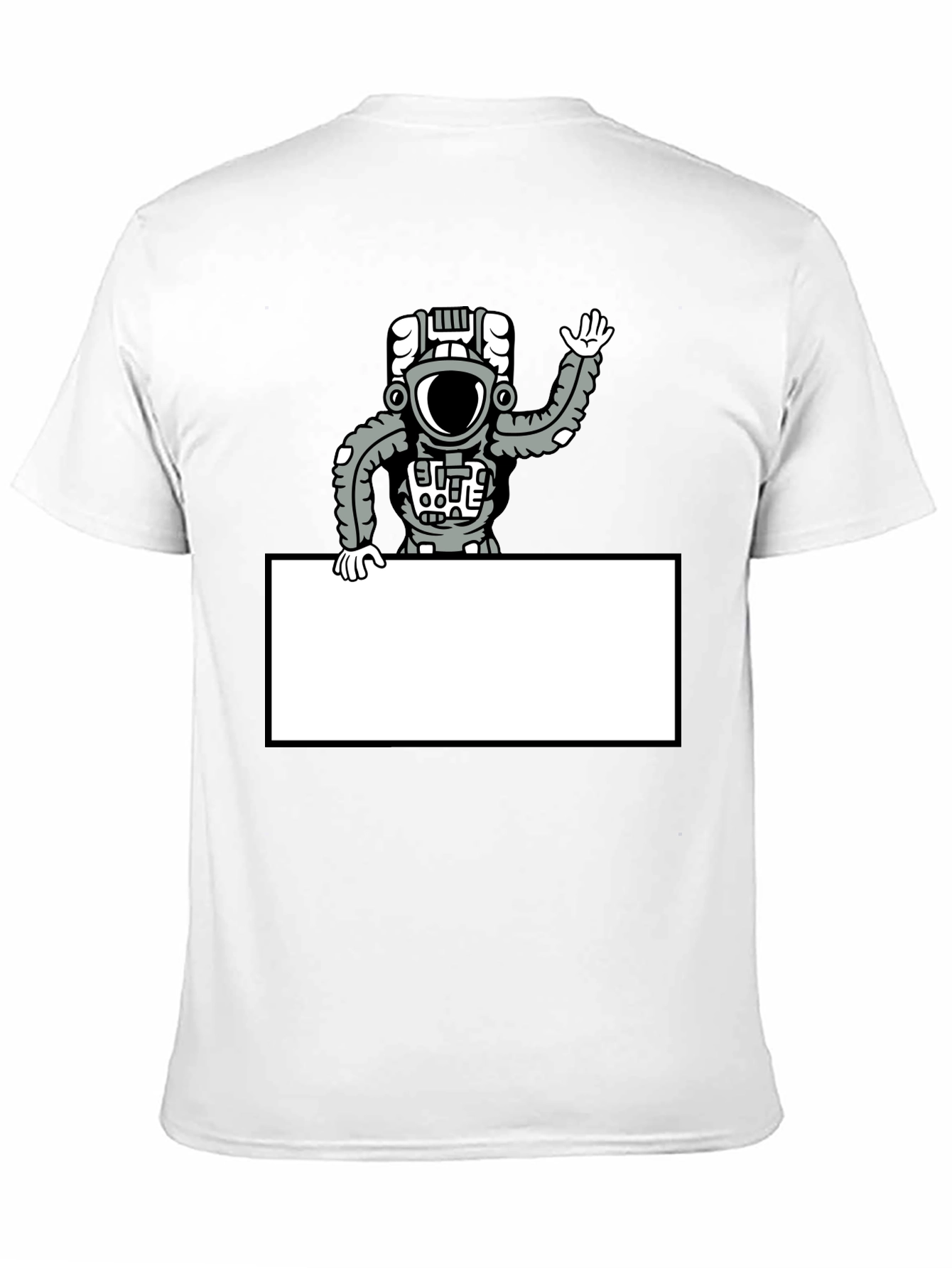 Astronaut Graphic Print Mens Black T-Shirt