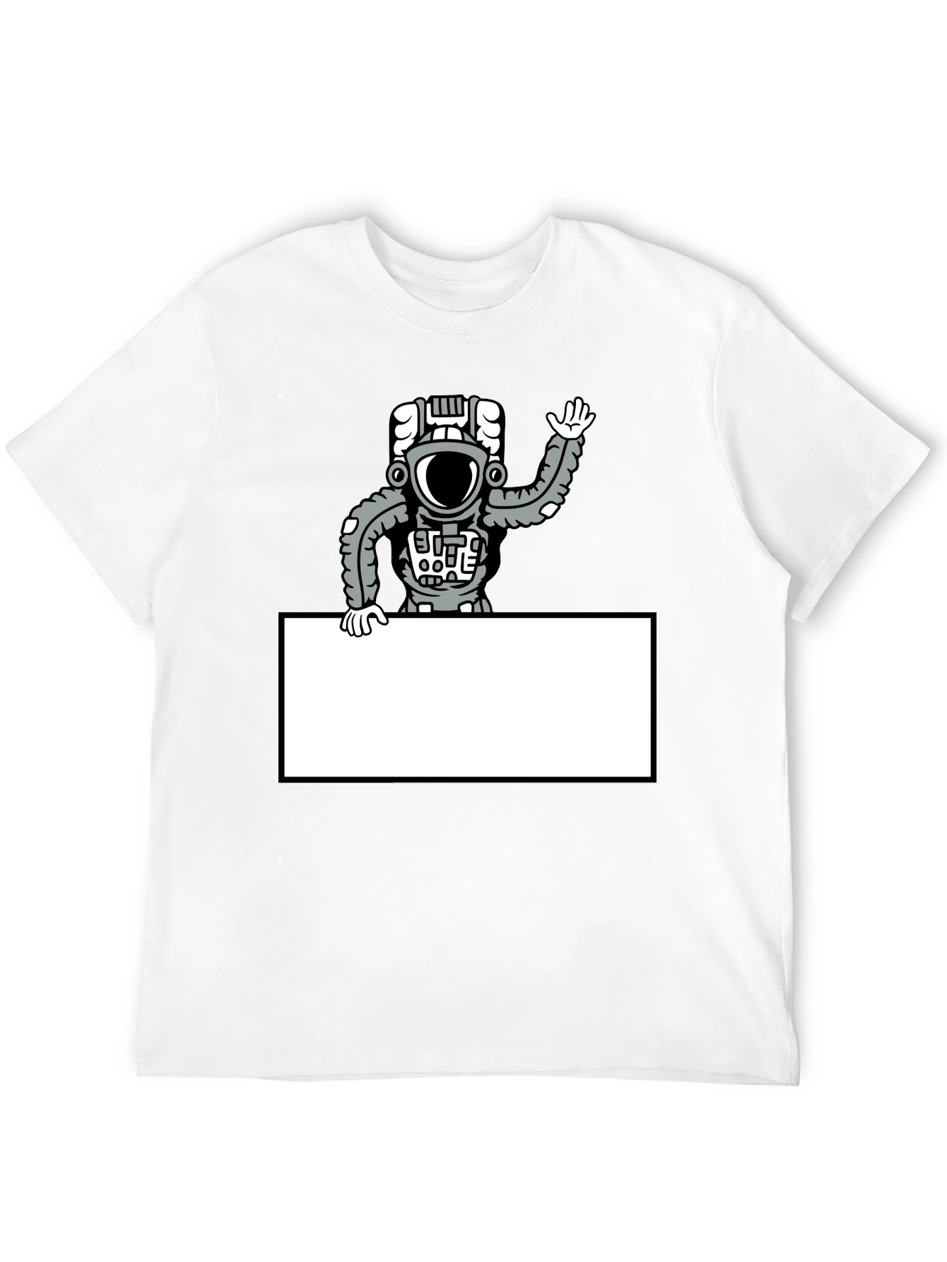 Astronaut Graphic Print Mens Black T-Shirt